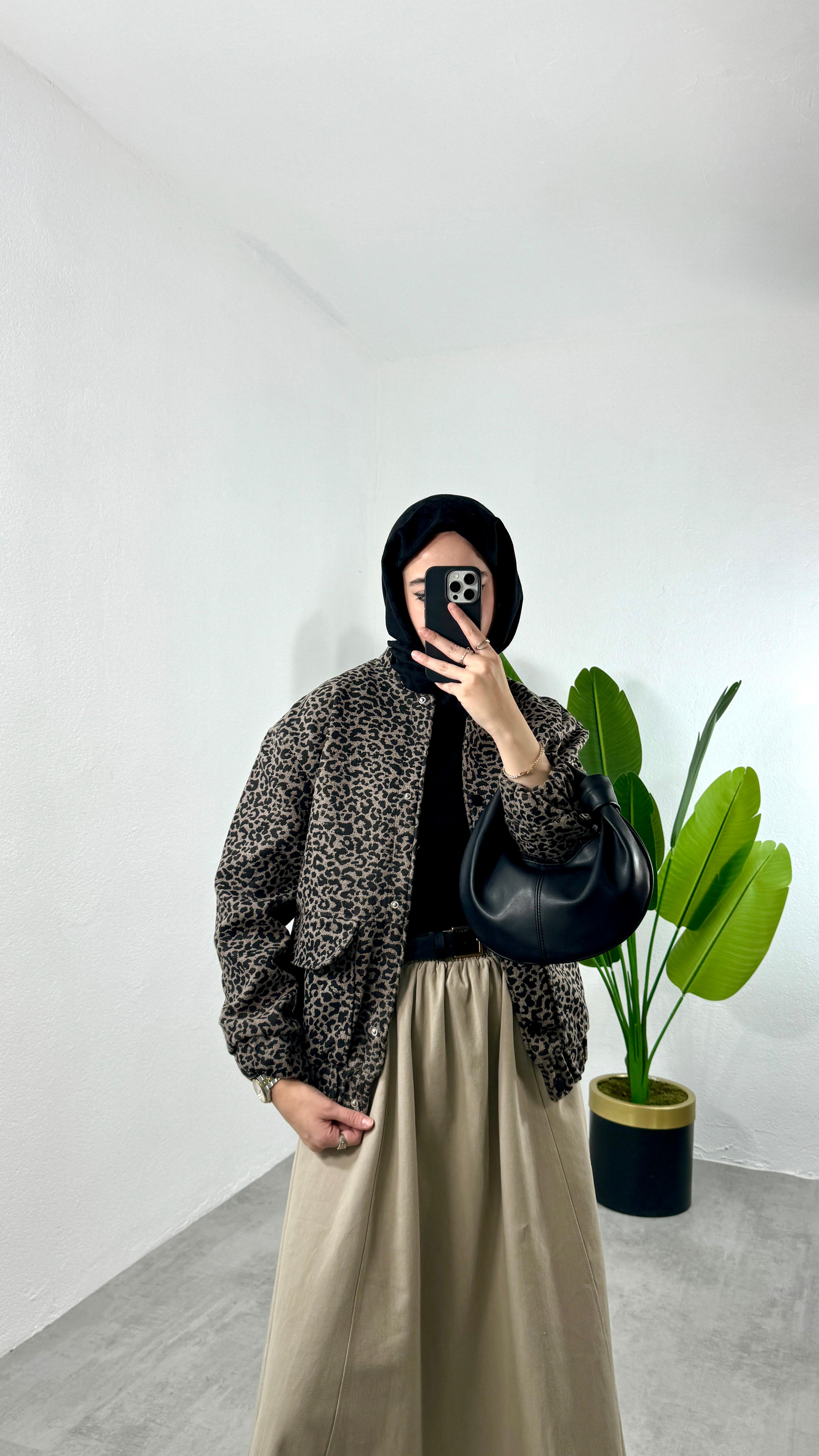 Zra Leopar Bomber Ceket