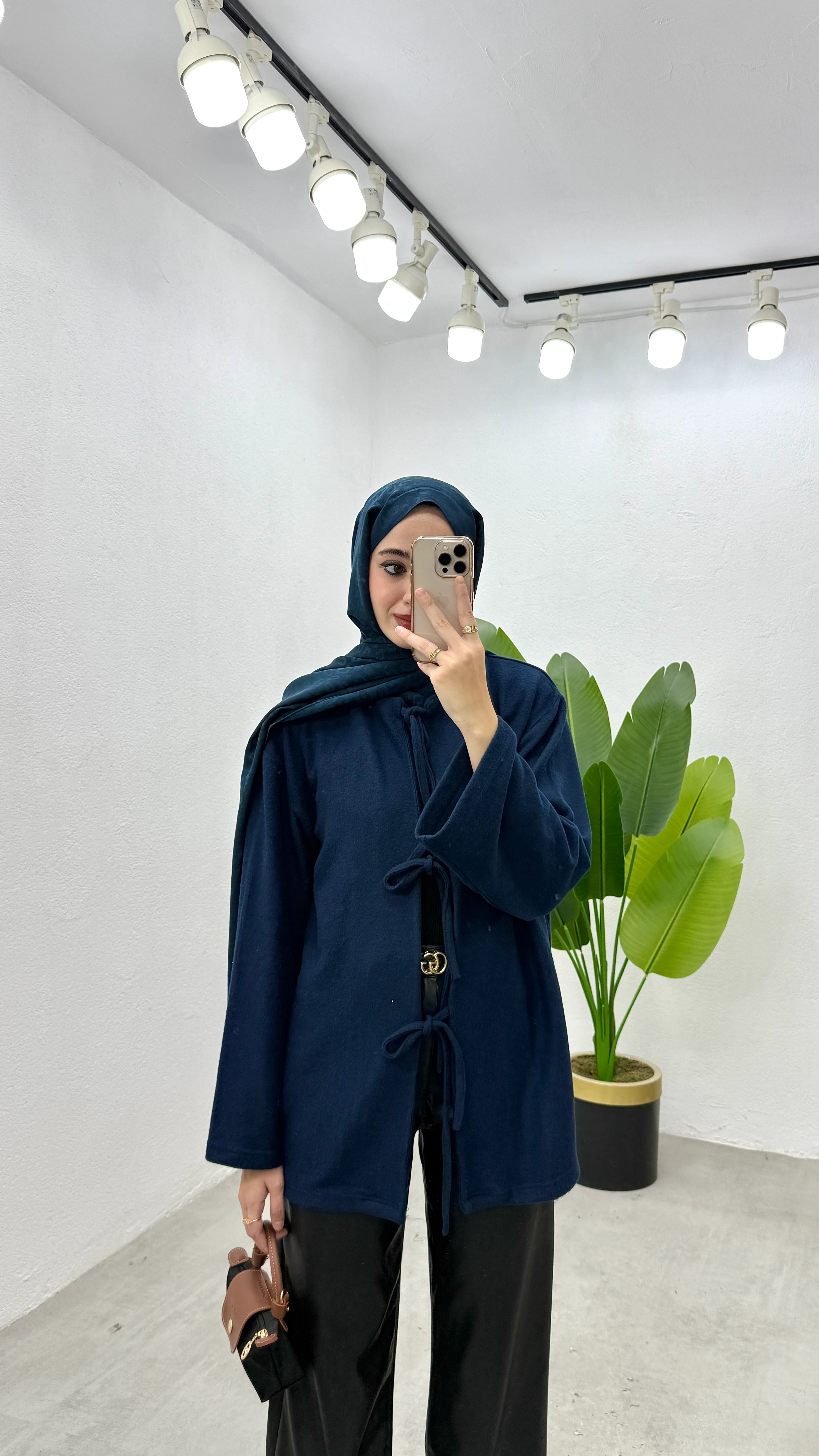 Bağlamalı Yumy Hırka - Lacivert