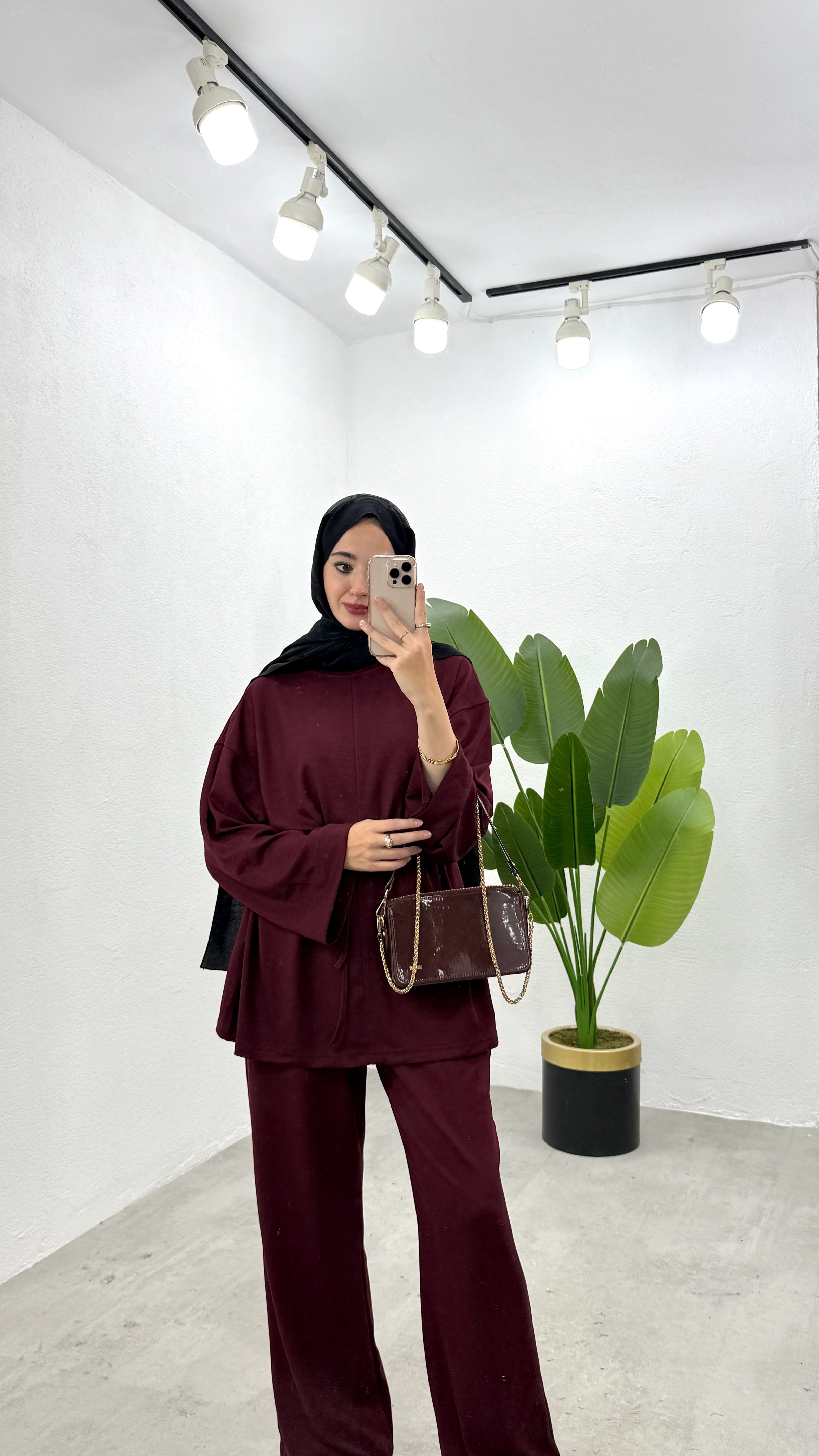 Biyeli Oysh Takım - Bordo