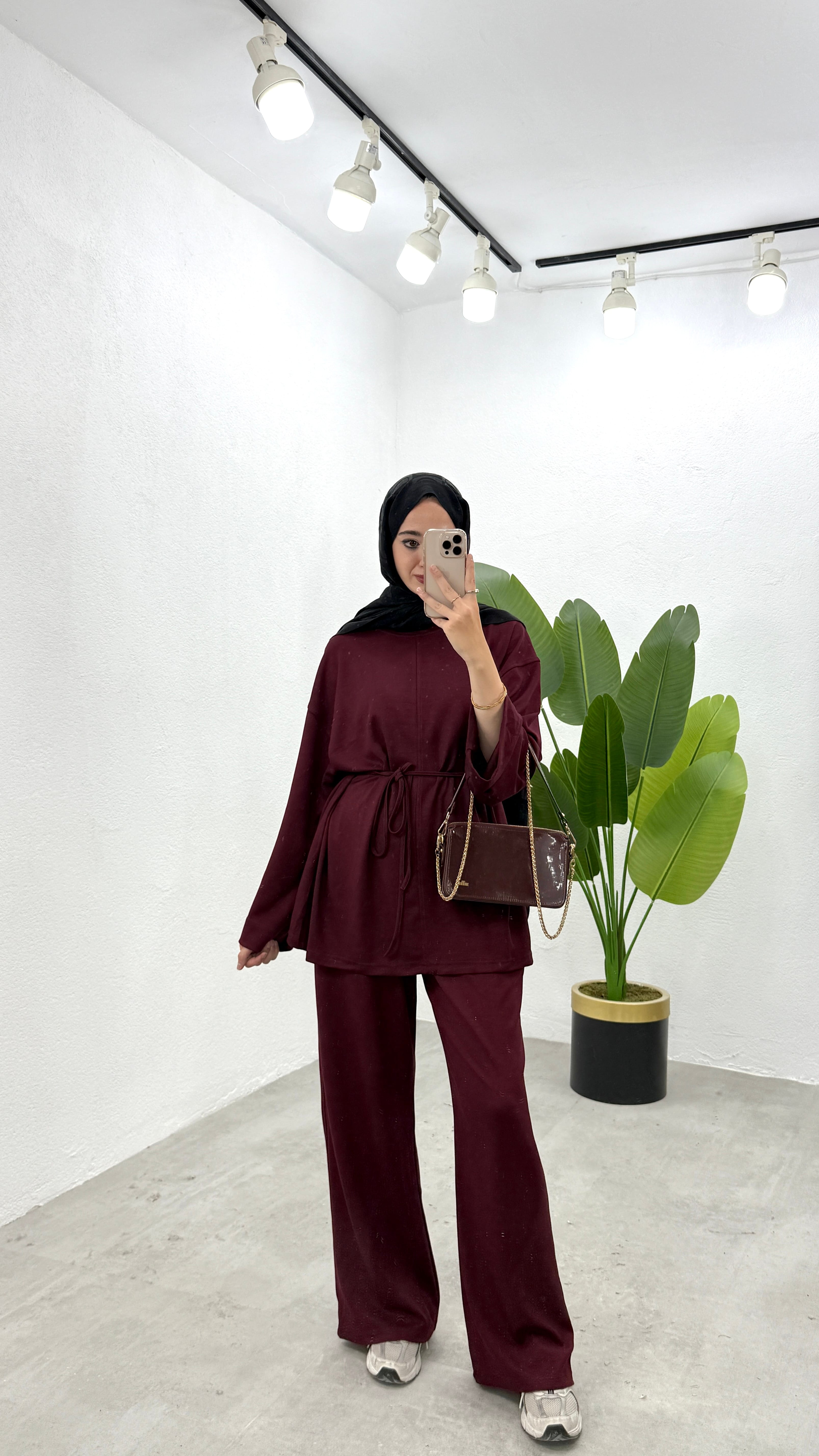 Biyeli Oysh Takım - Bordo
