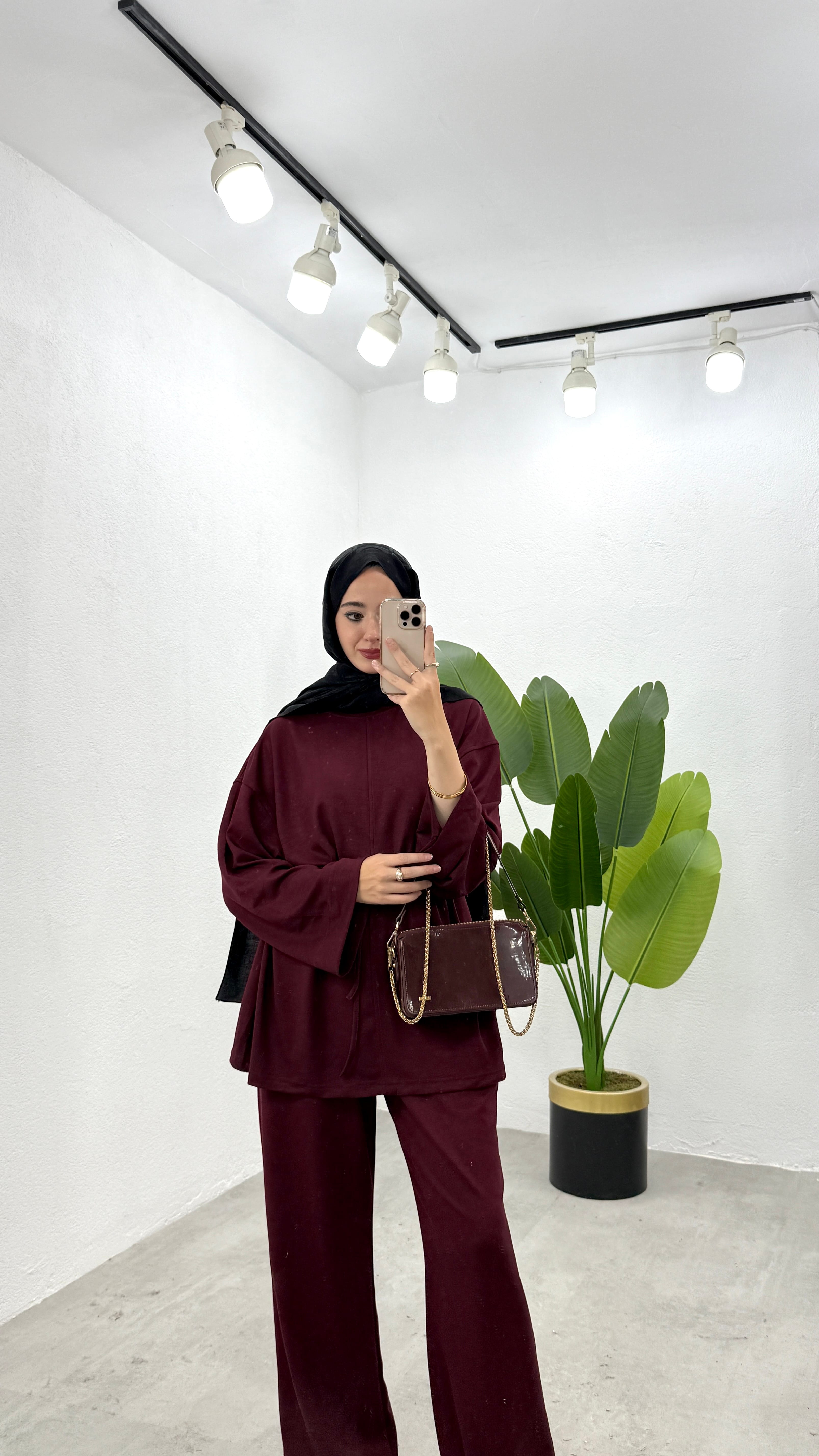 Biyeli Oysh Takım - Bordo
