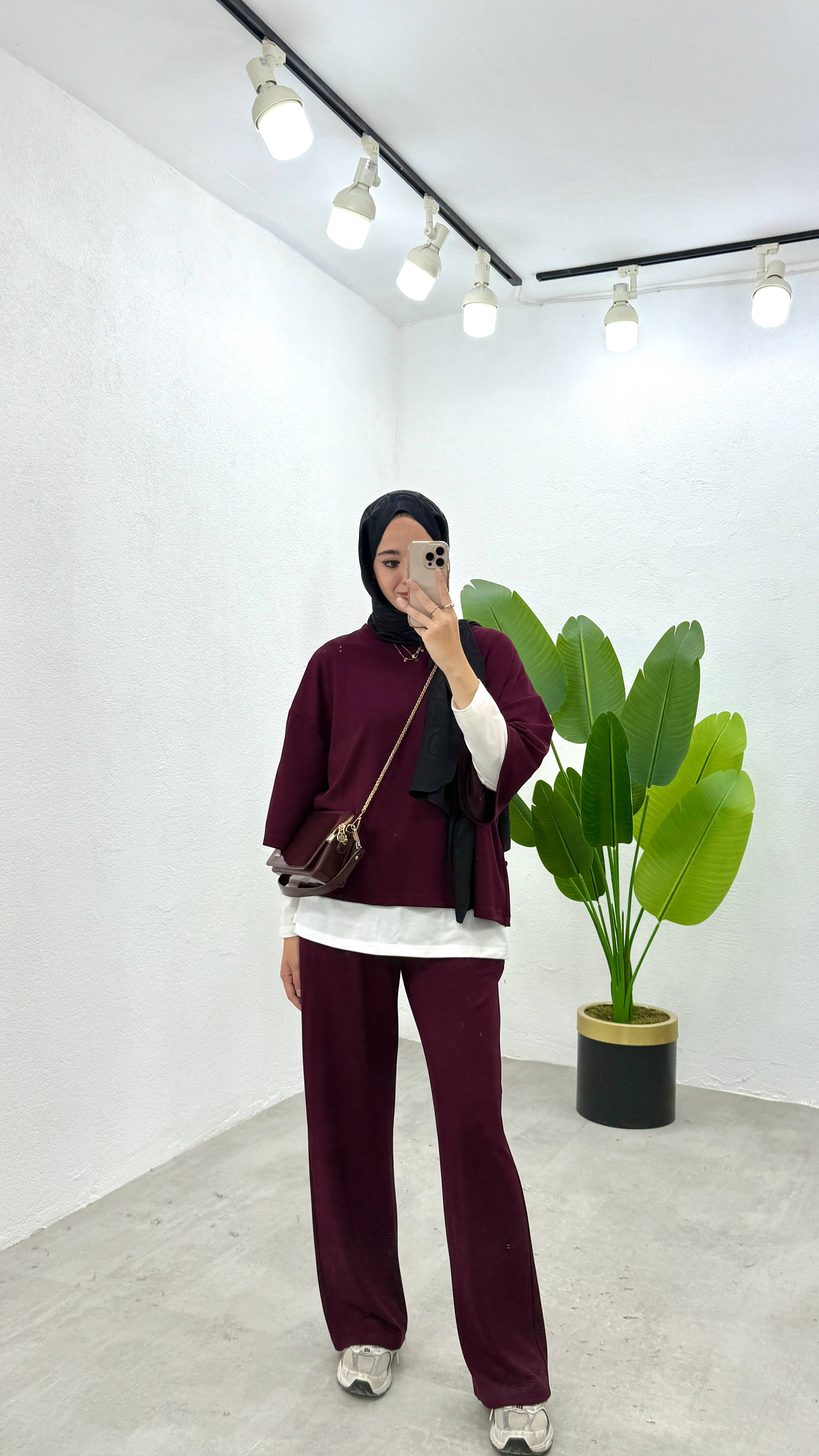 Oysh Üçlü Takım - Bordo
