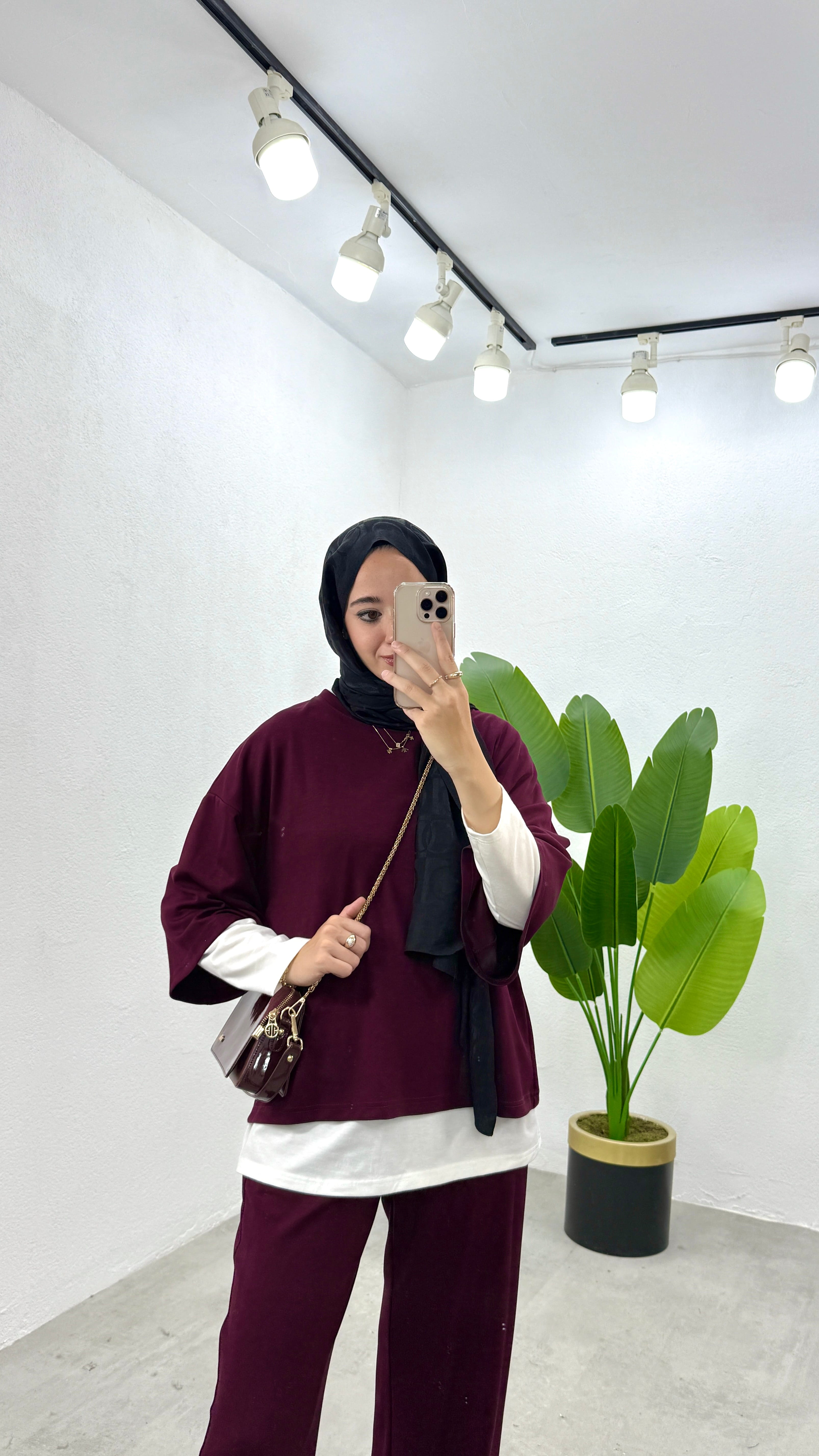 Oysh Üçlü Takım - Bordo