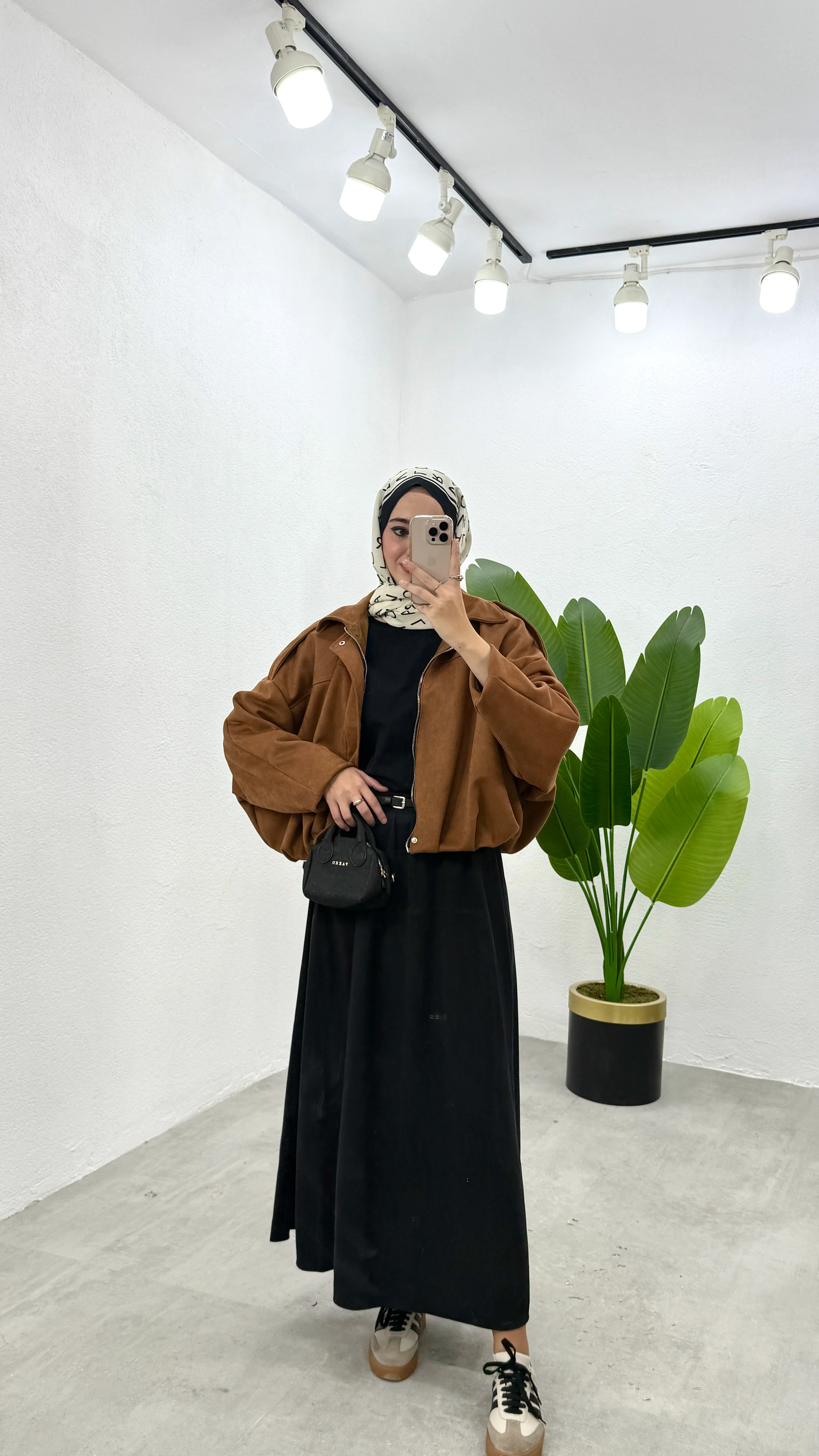 İnce Gabardin Etek - Siyah