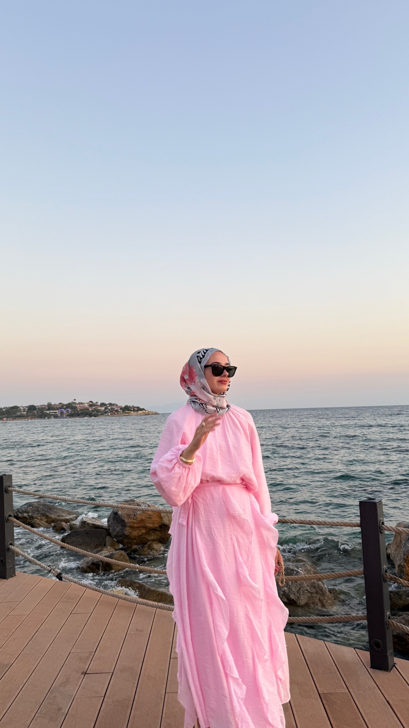 Violet Pelerin Elbise - Pembe