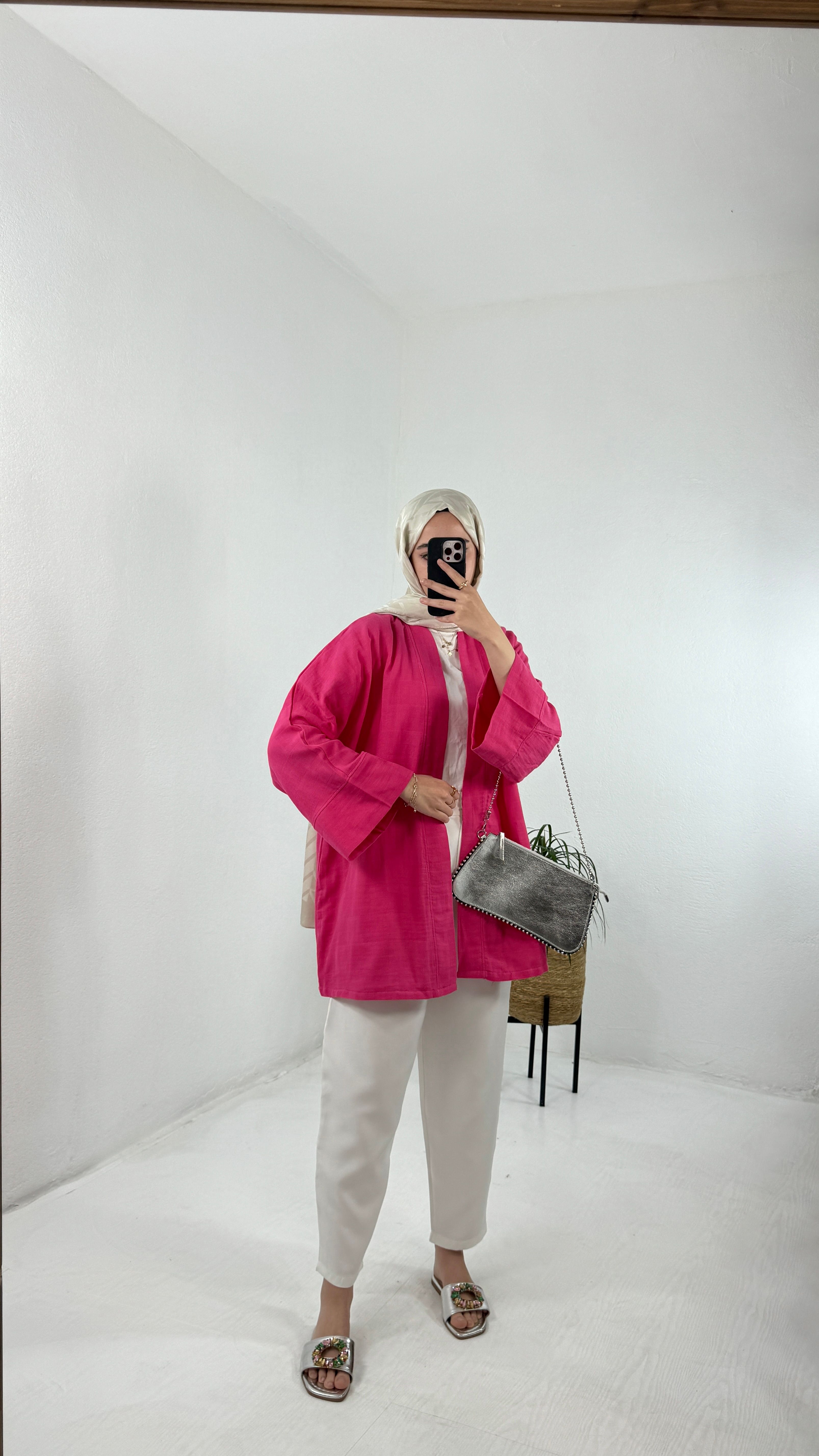 Müslin Kimono - Pembe