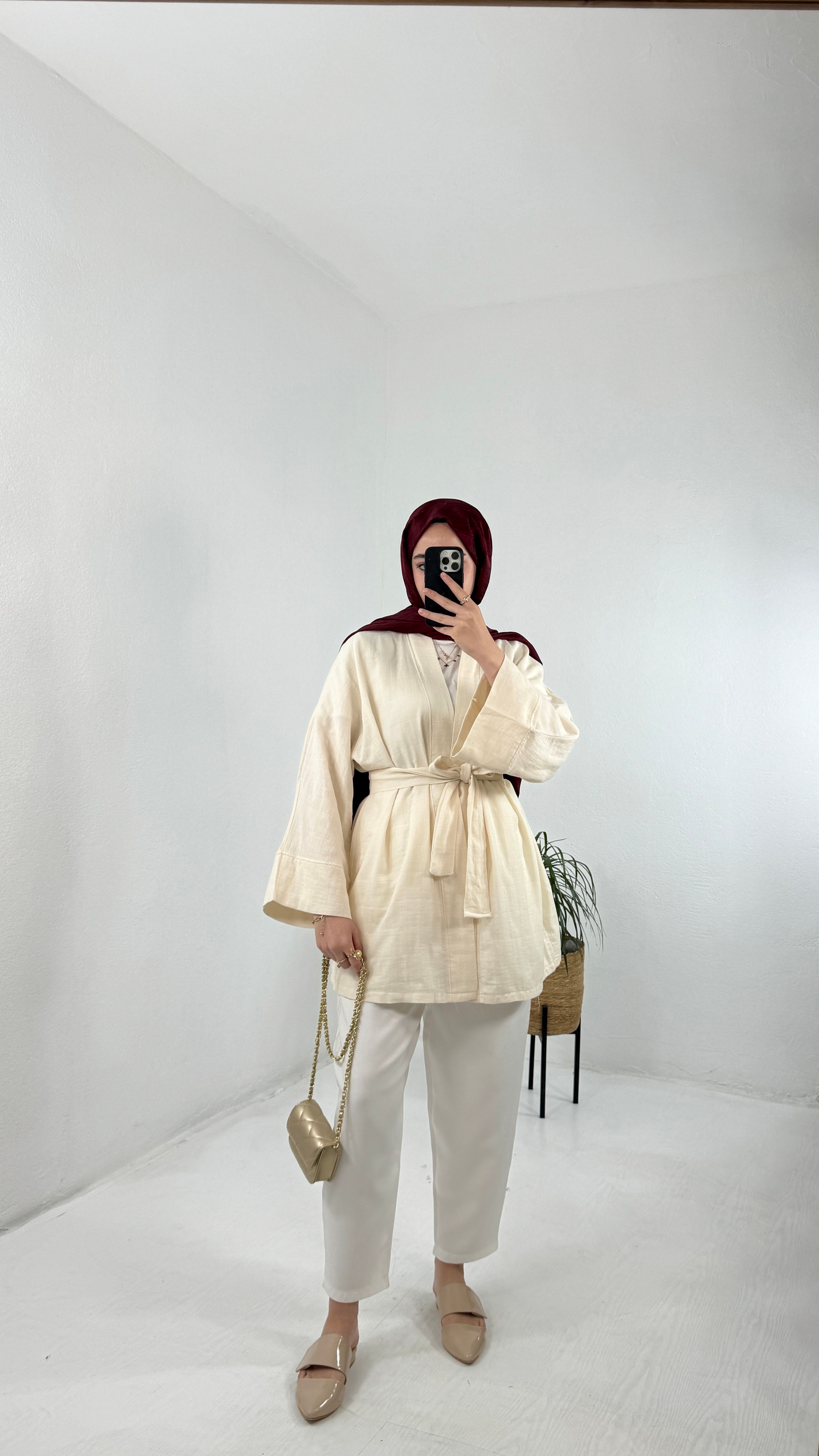 Müslin Kimono - Krem