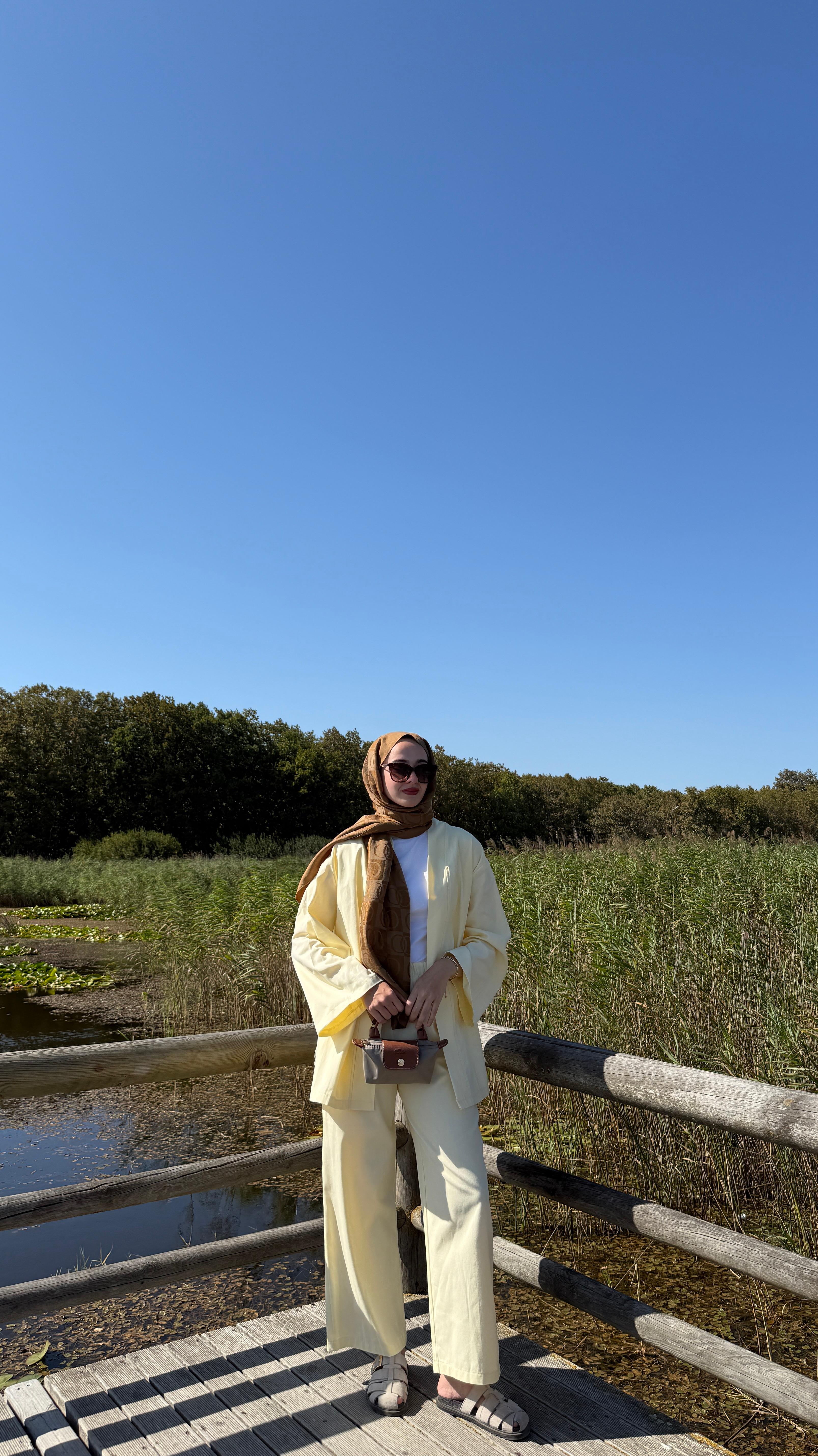 Gabardin Takım - Sarı