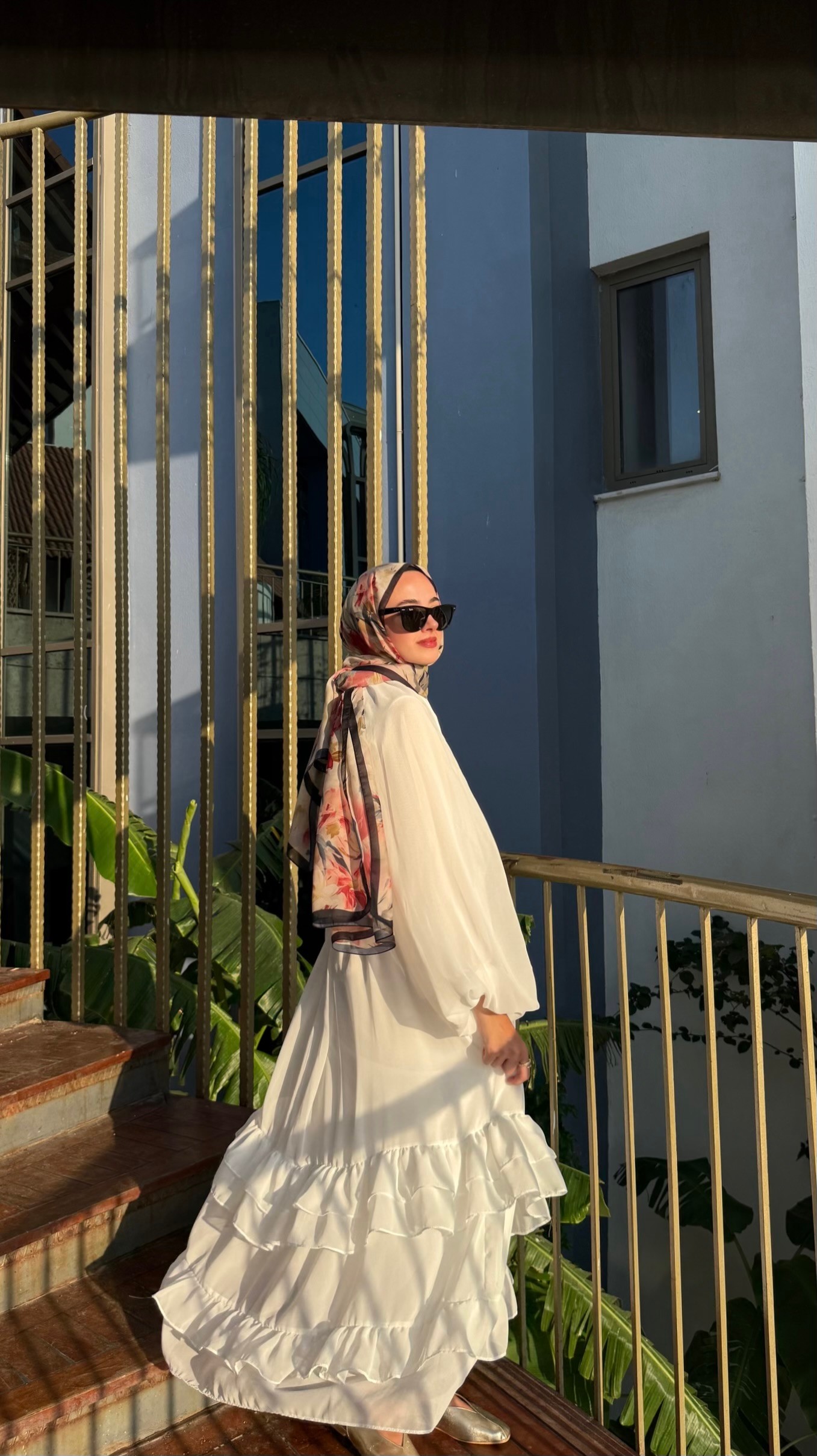 Emily Şifon Elbise - Beyaz