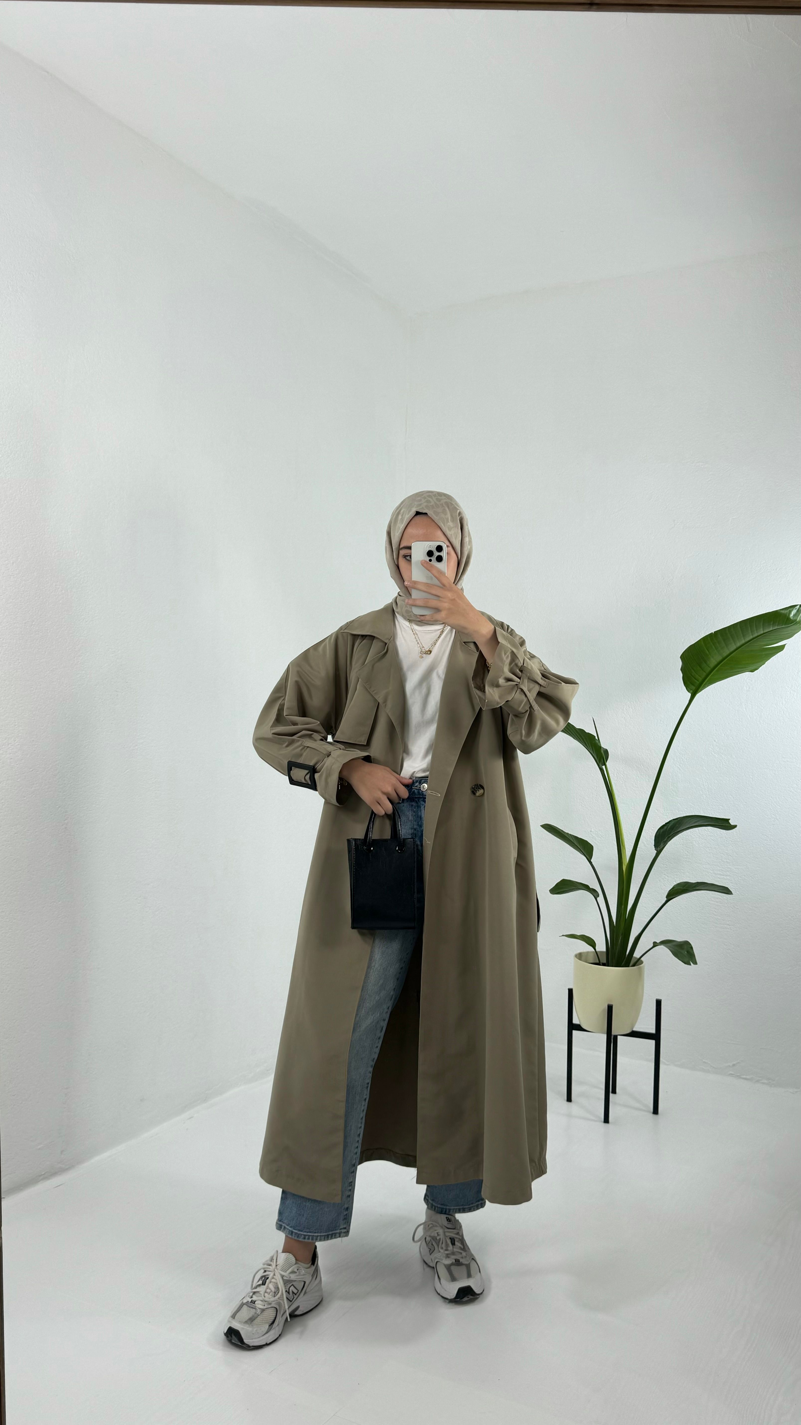 Oversize Trençkot - Vizon