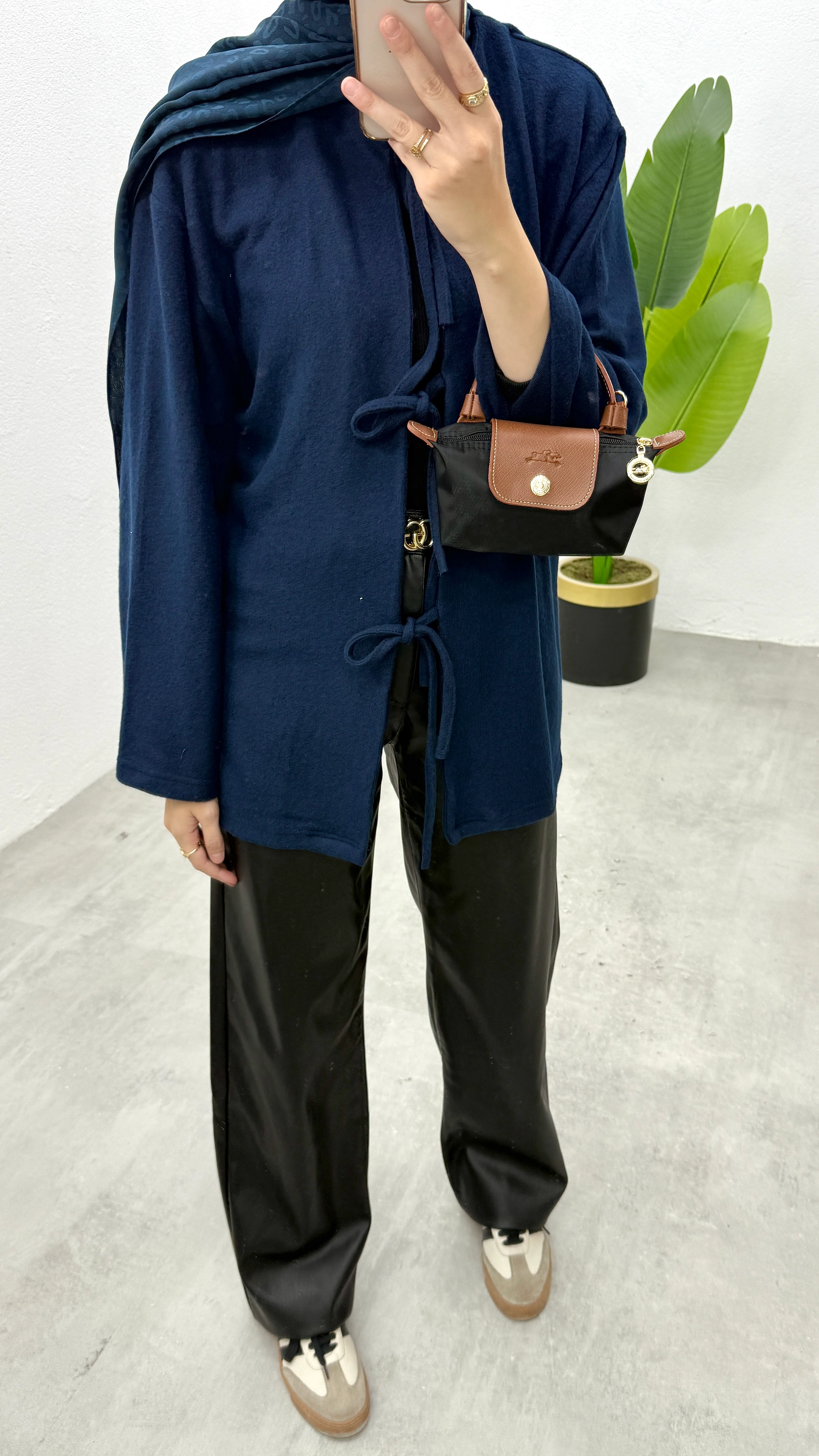 Bağlamalı Yumy Hırka - Lacivert