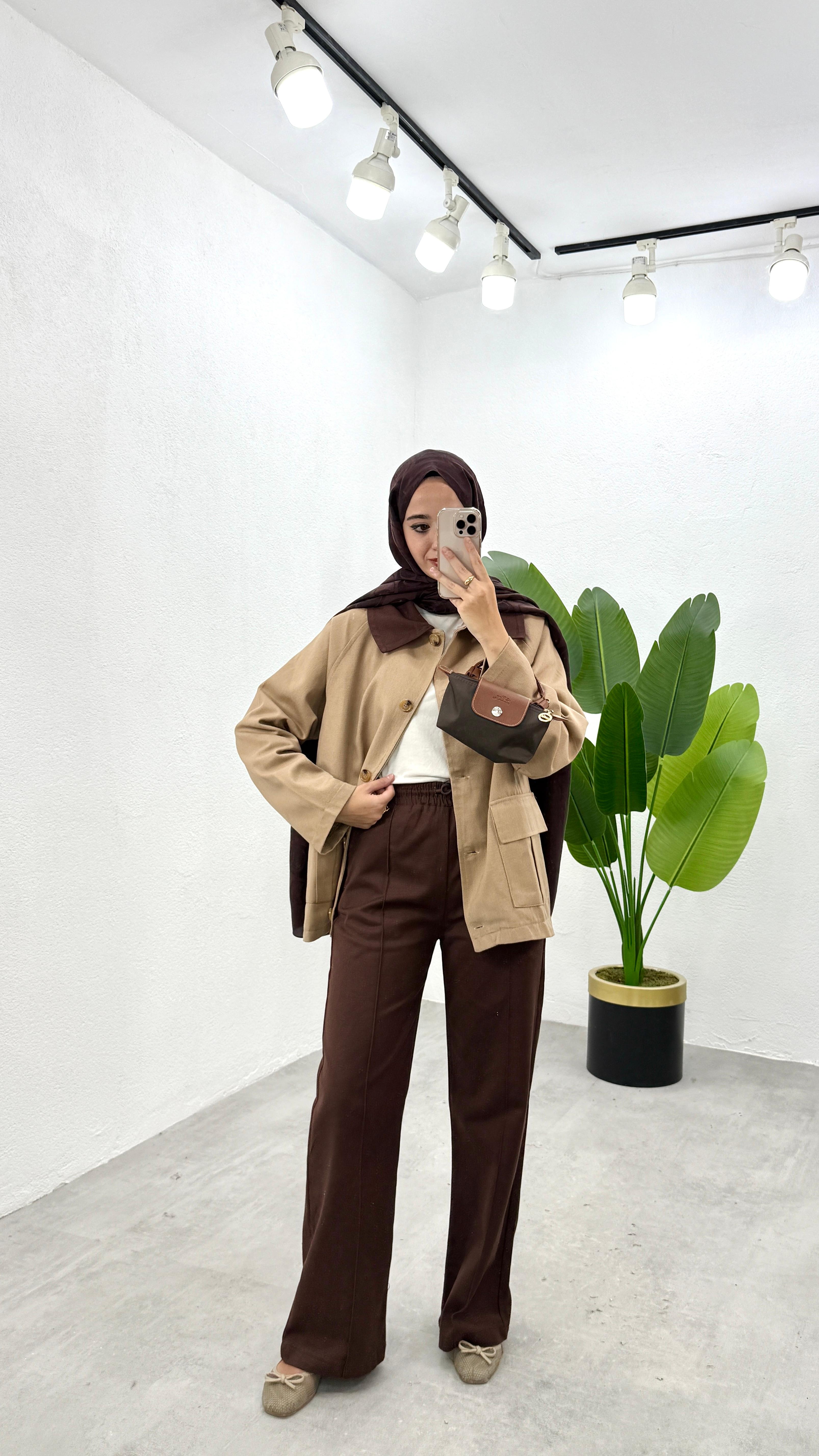 Gabardin Pantolon - Kahve