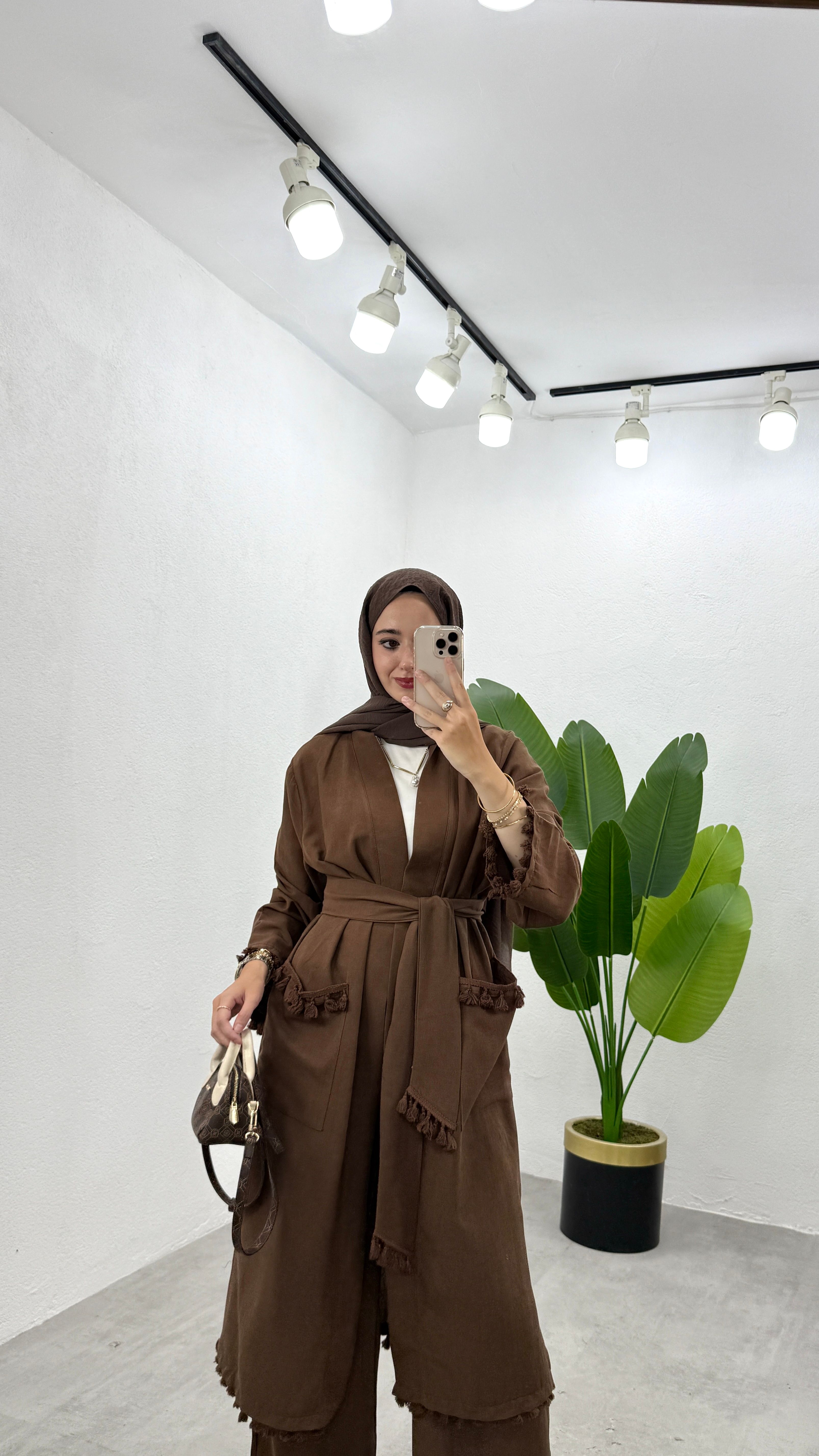 Püsküllü Kimono Takım