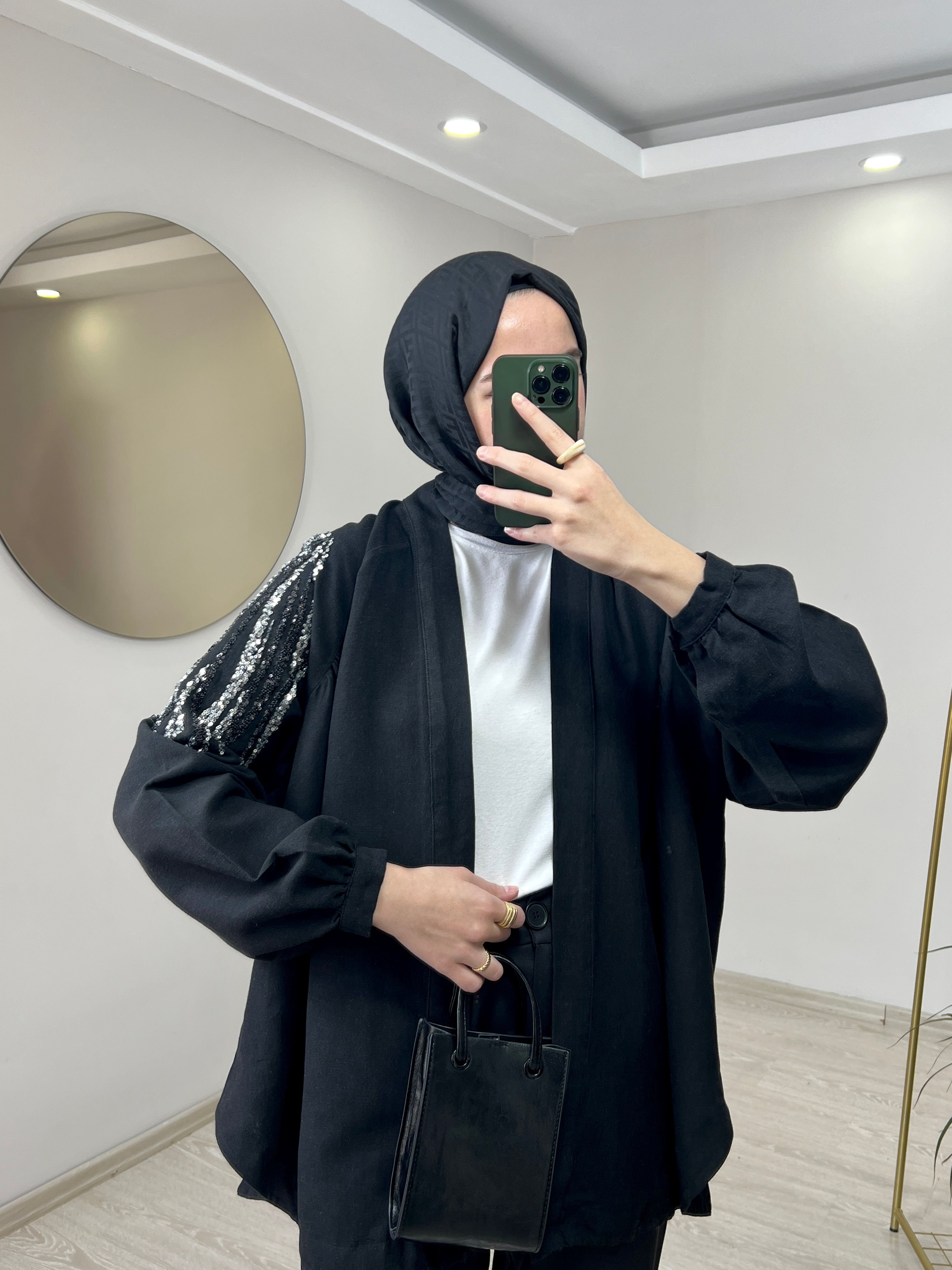 Pullu Keten Kimono