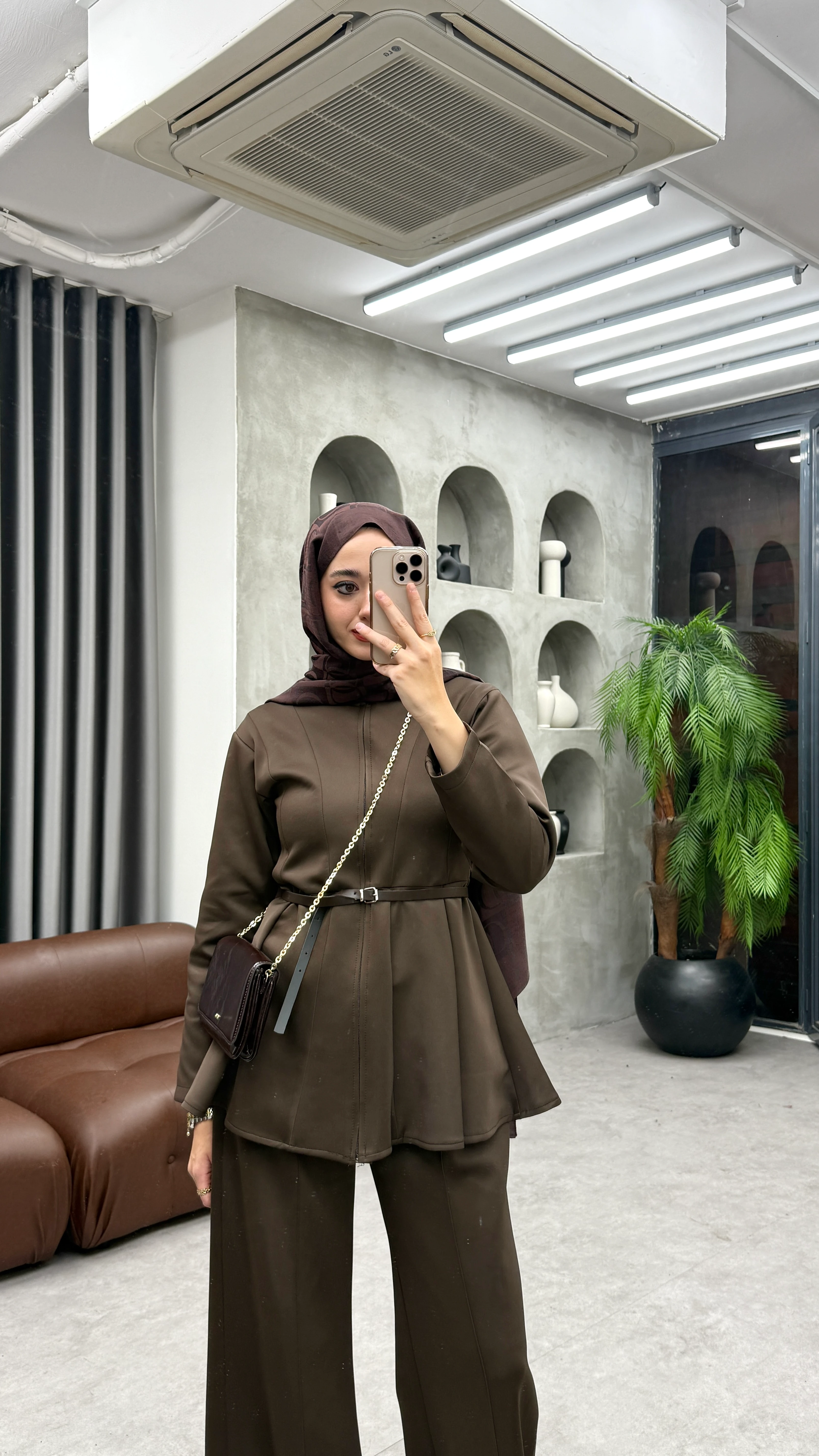 Suzi Scuba Takım - Kahve