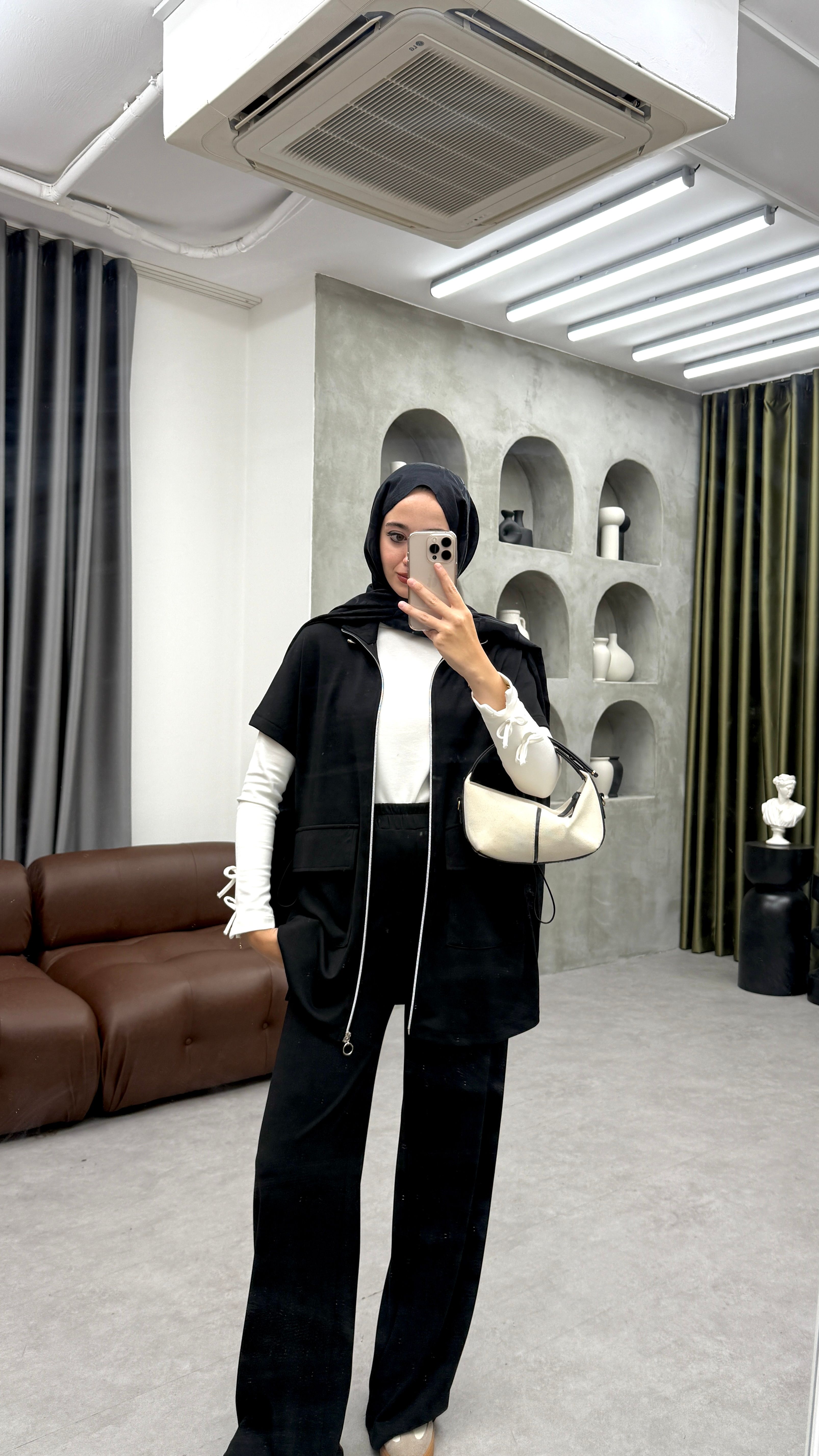 Oysh Yelekli Takım - Siyah