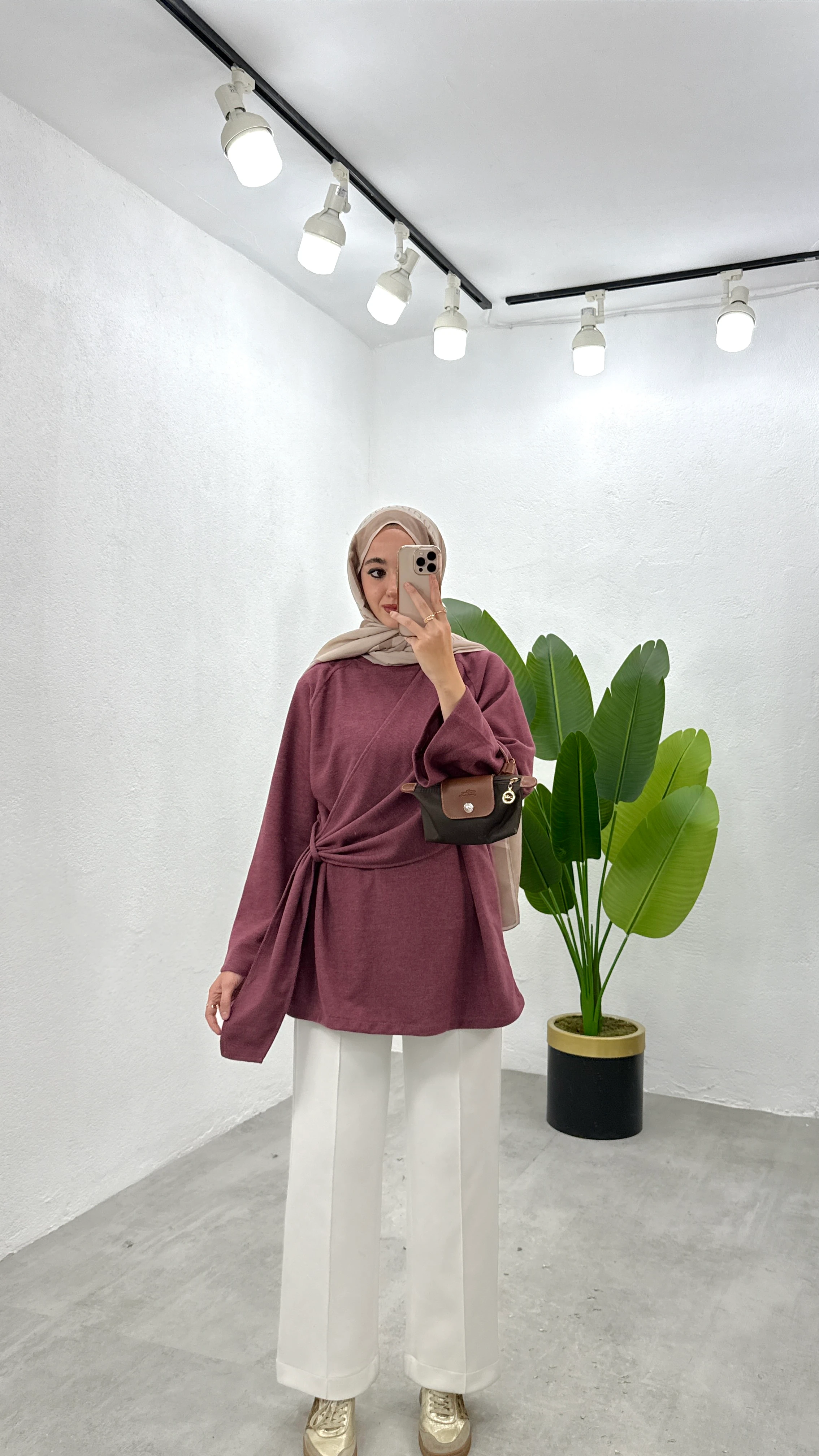 Şallı Tunik - Gül Kurusu