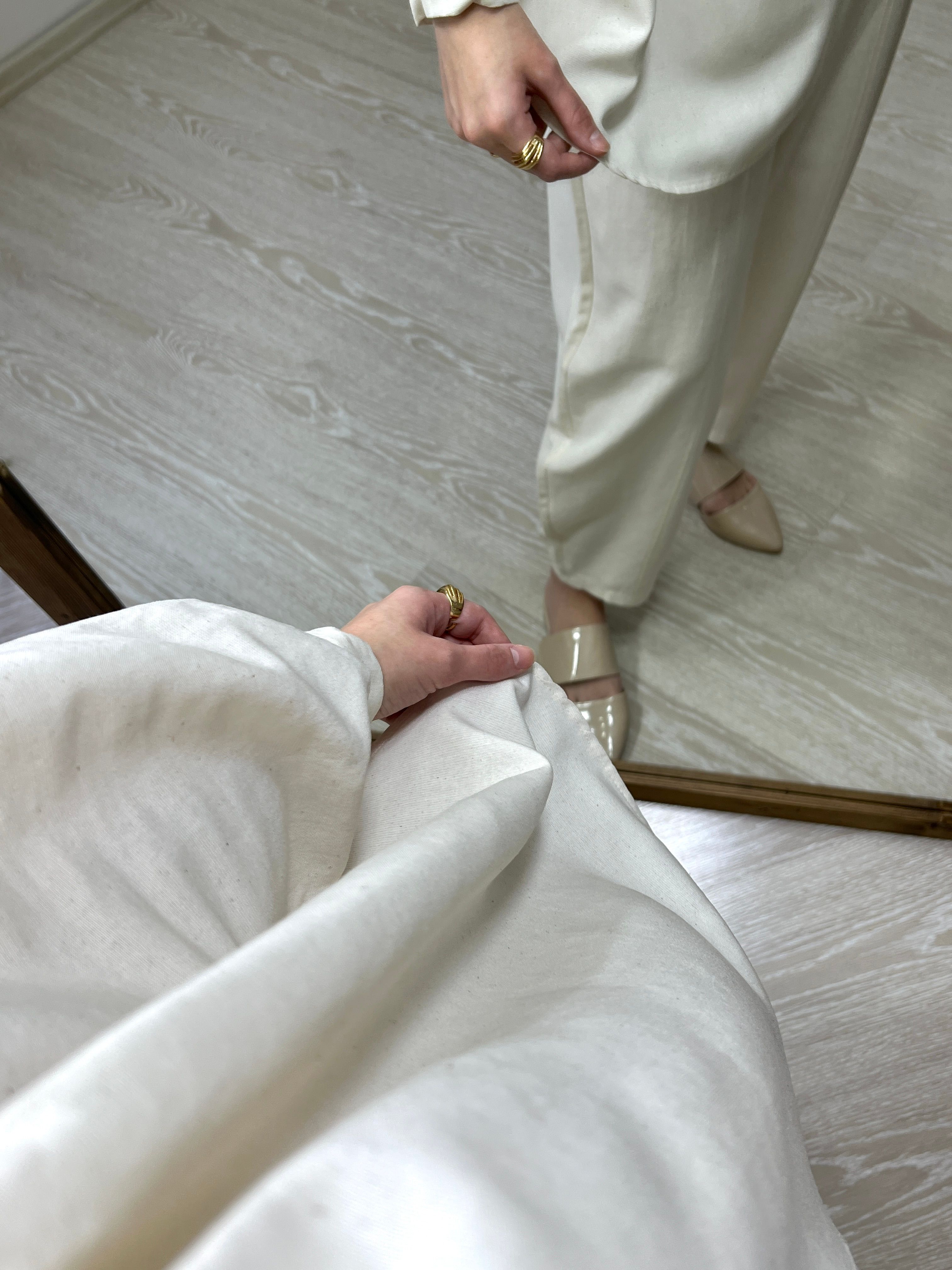 Nakışlı Keten Kimono