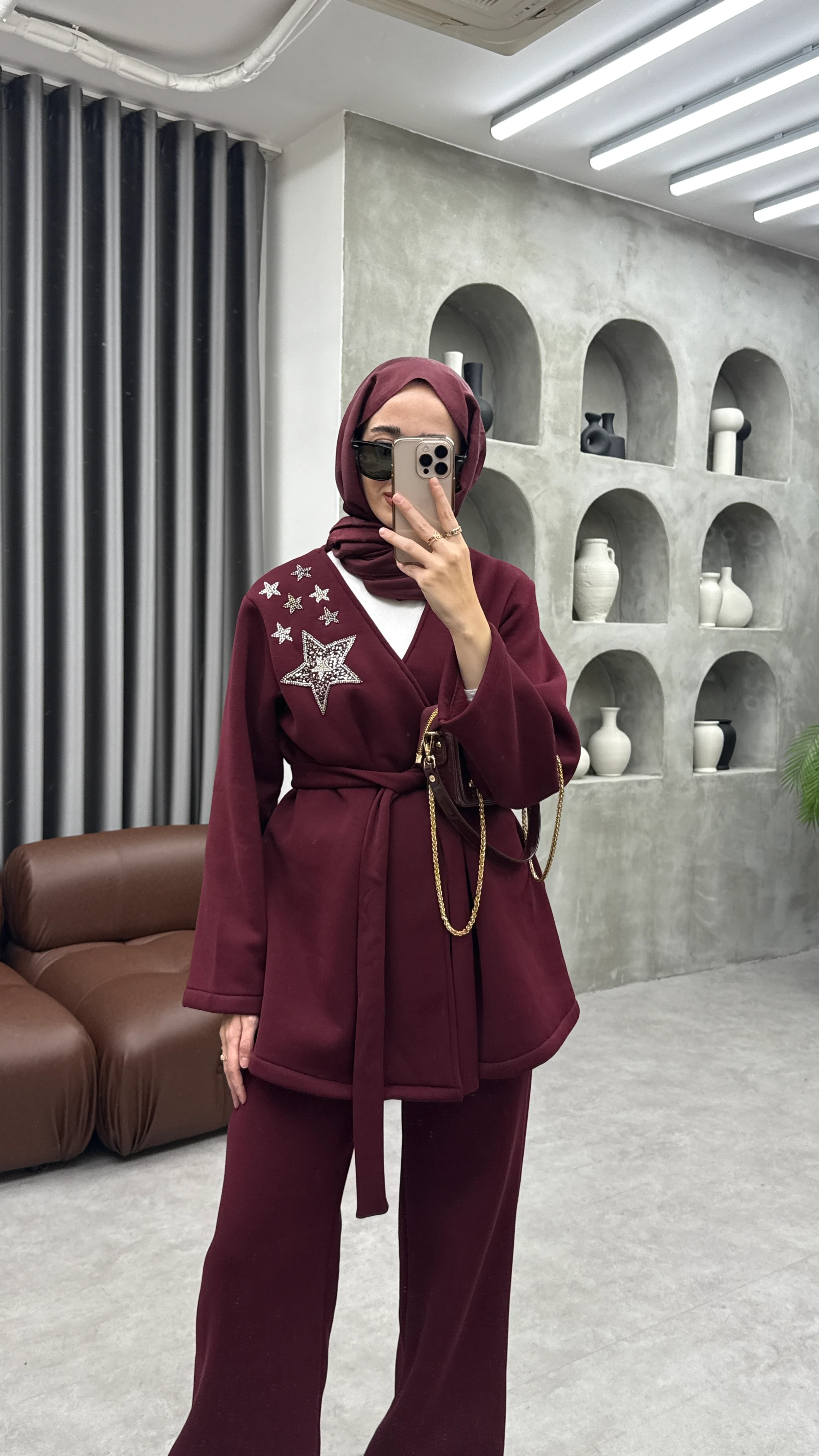 Shine Şardonlu Takım - Bordo