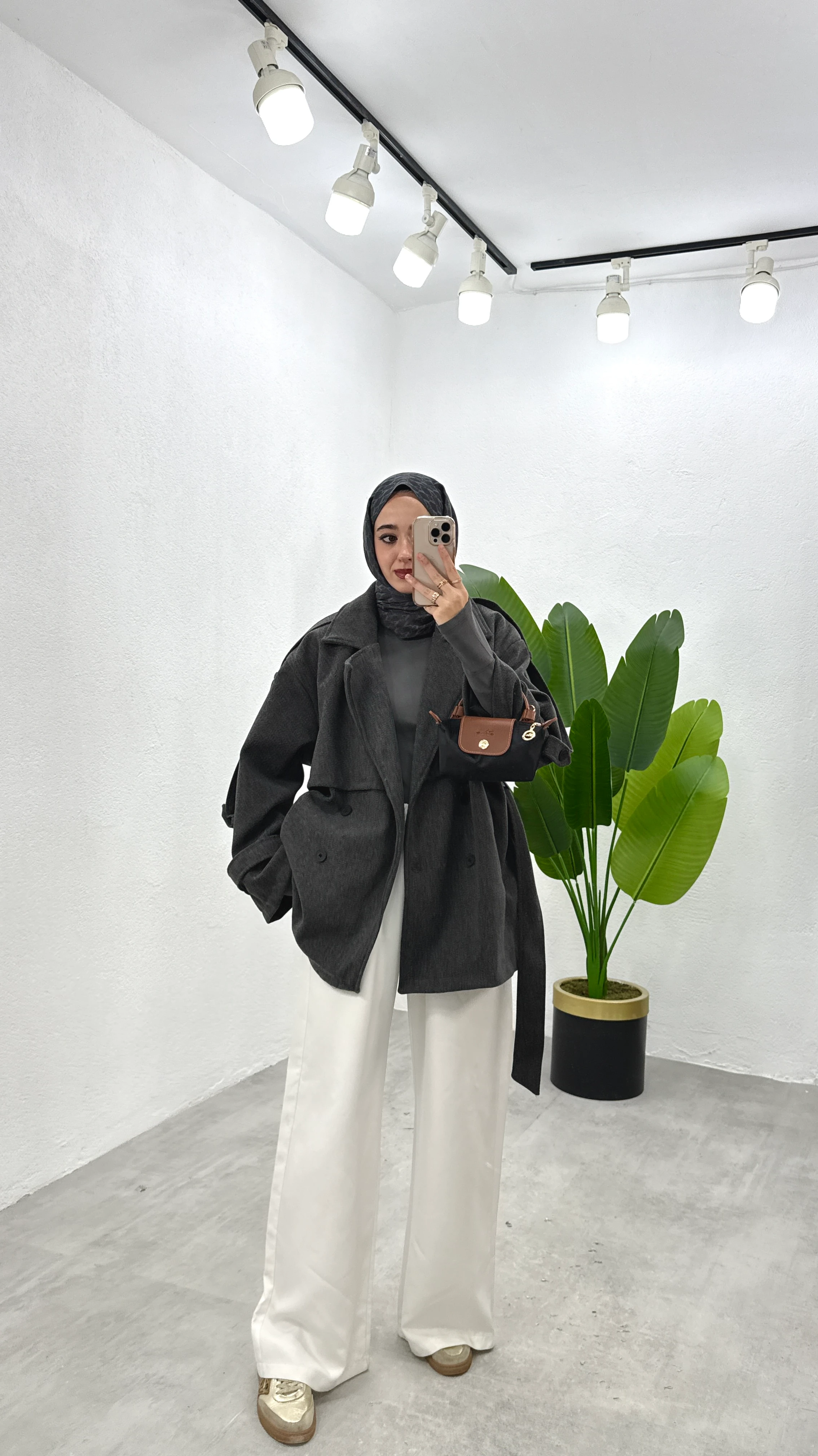 Araboy Kaşe Kaban - Antrasit