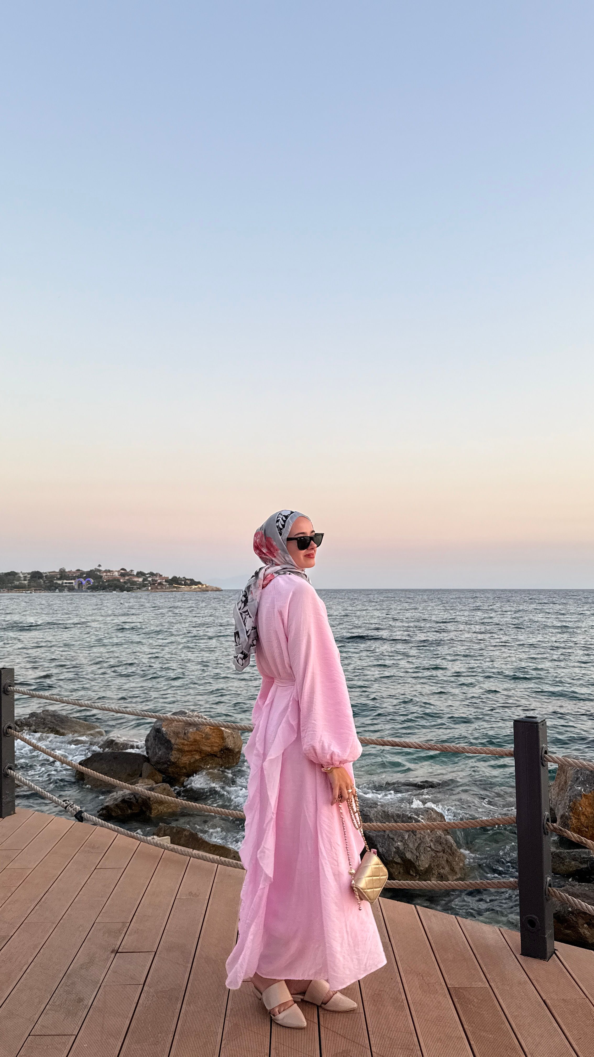 Violet Pelerin Elbise - Pembe