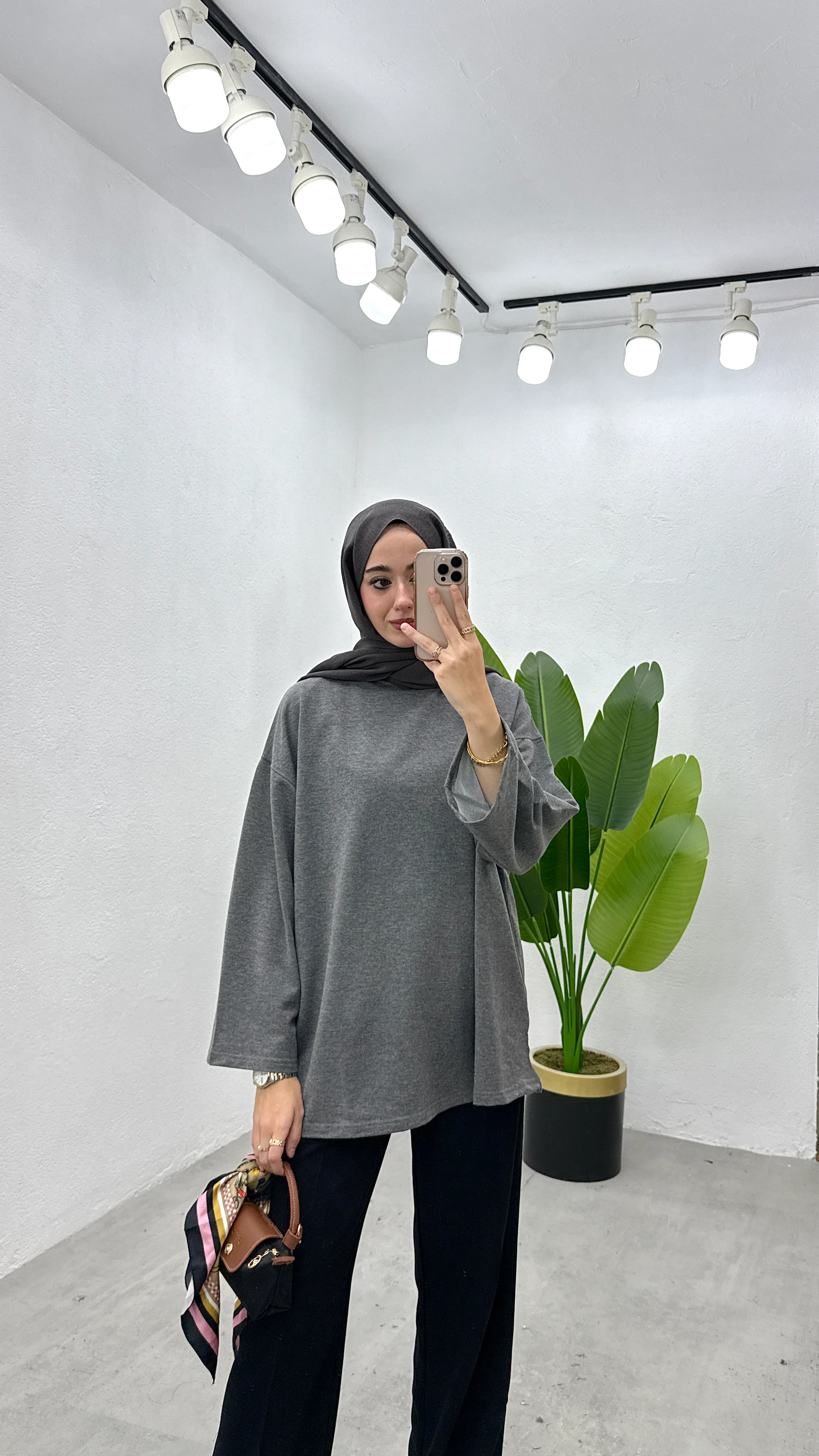 Basic Sweatshirt - Antrasit