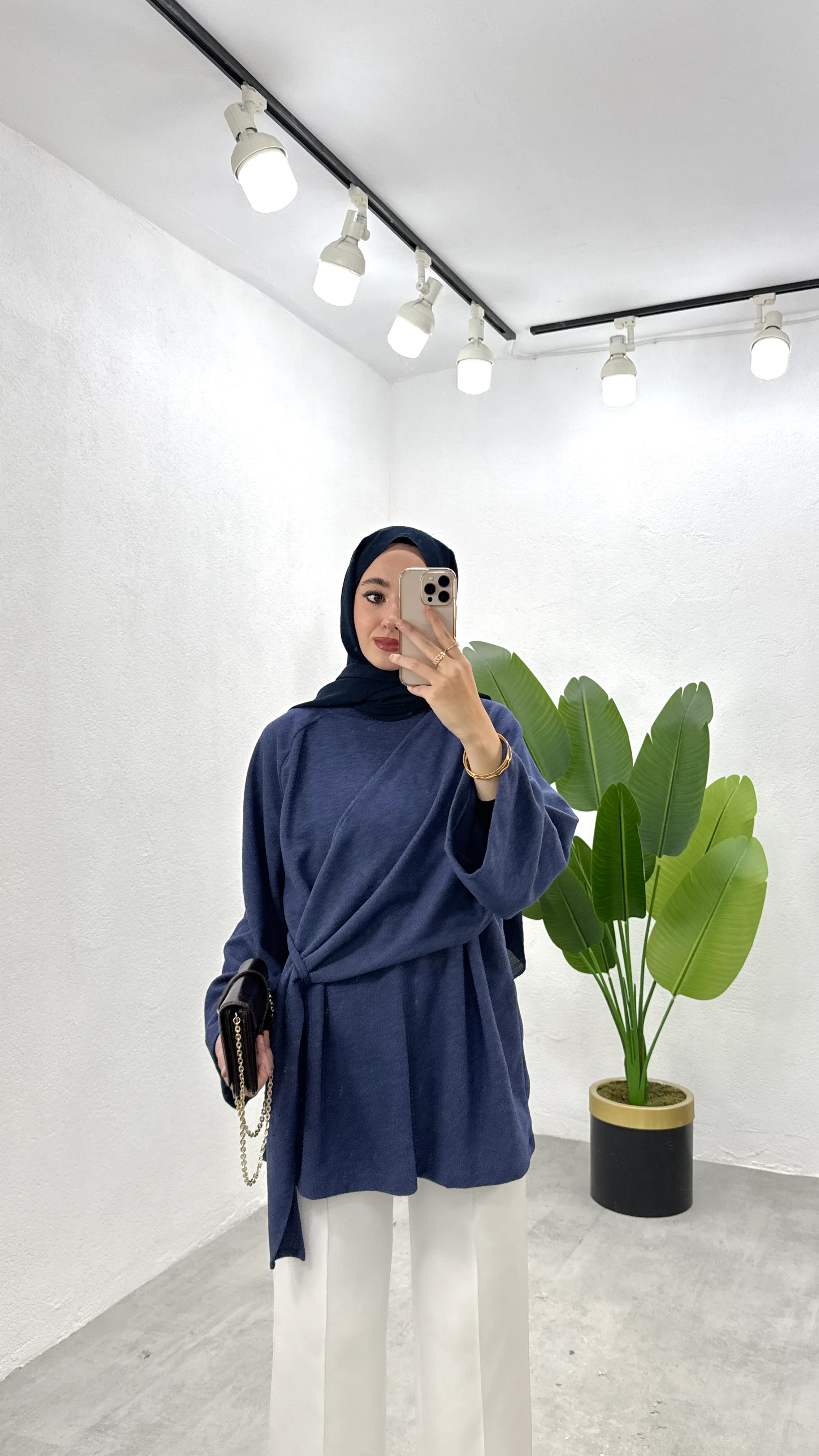 Şallı Tunik - Lacivert