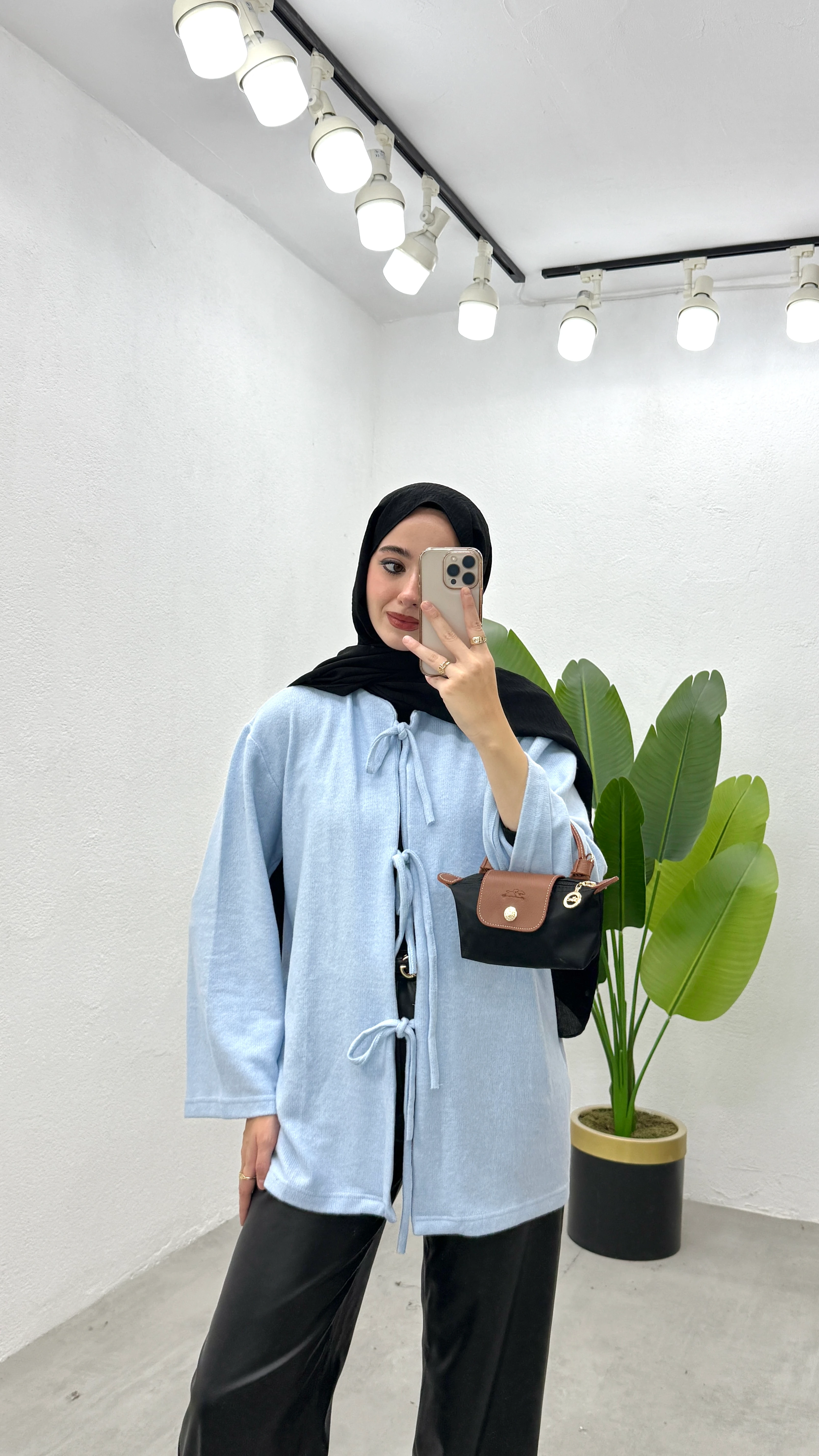 Bağlamalı Yumy Hırka - Mavi