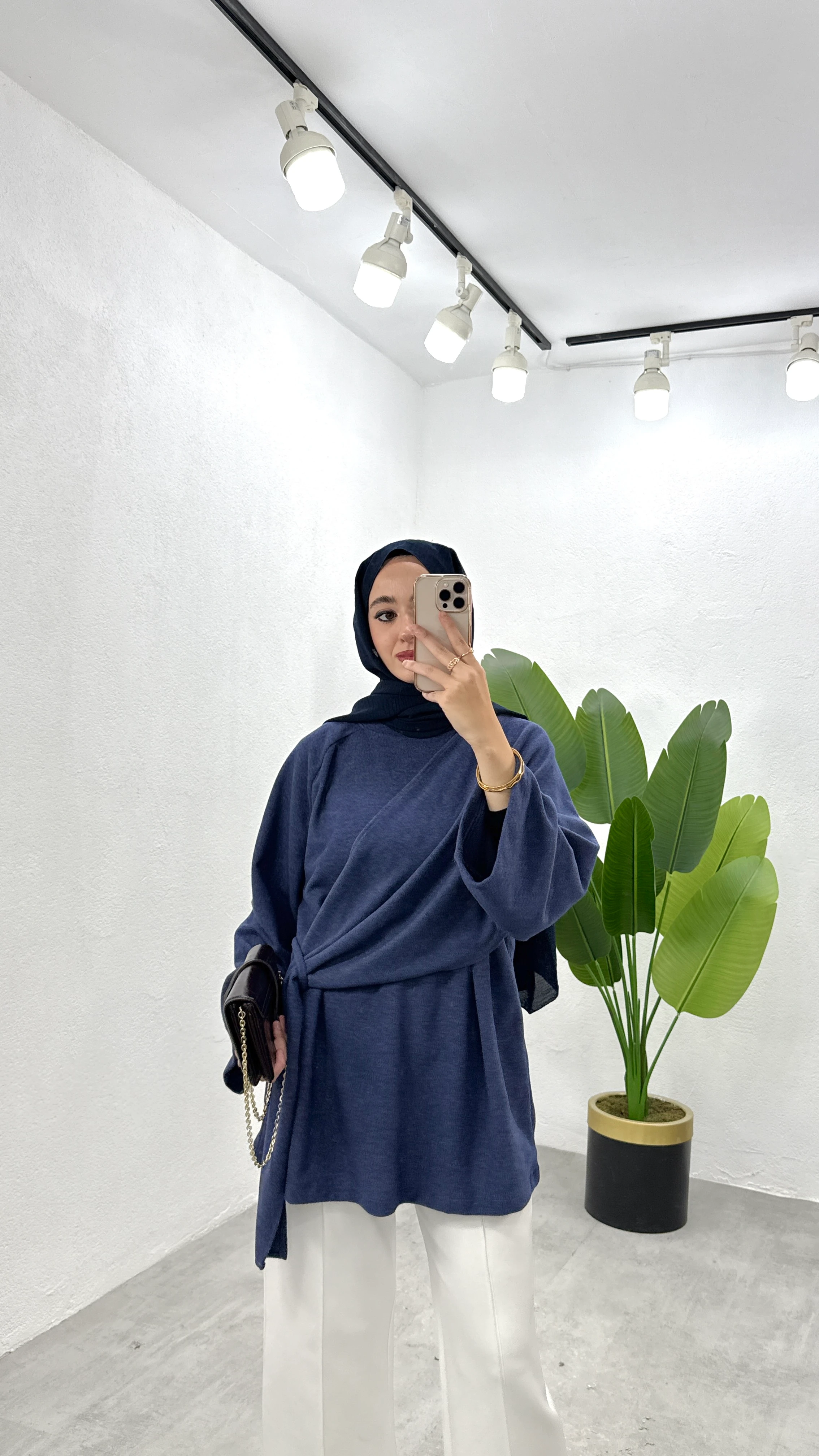 Şallı Tunik - Lacivert