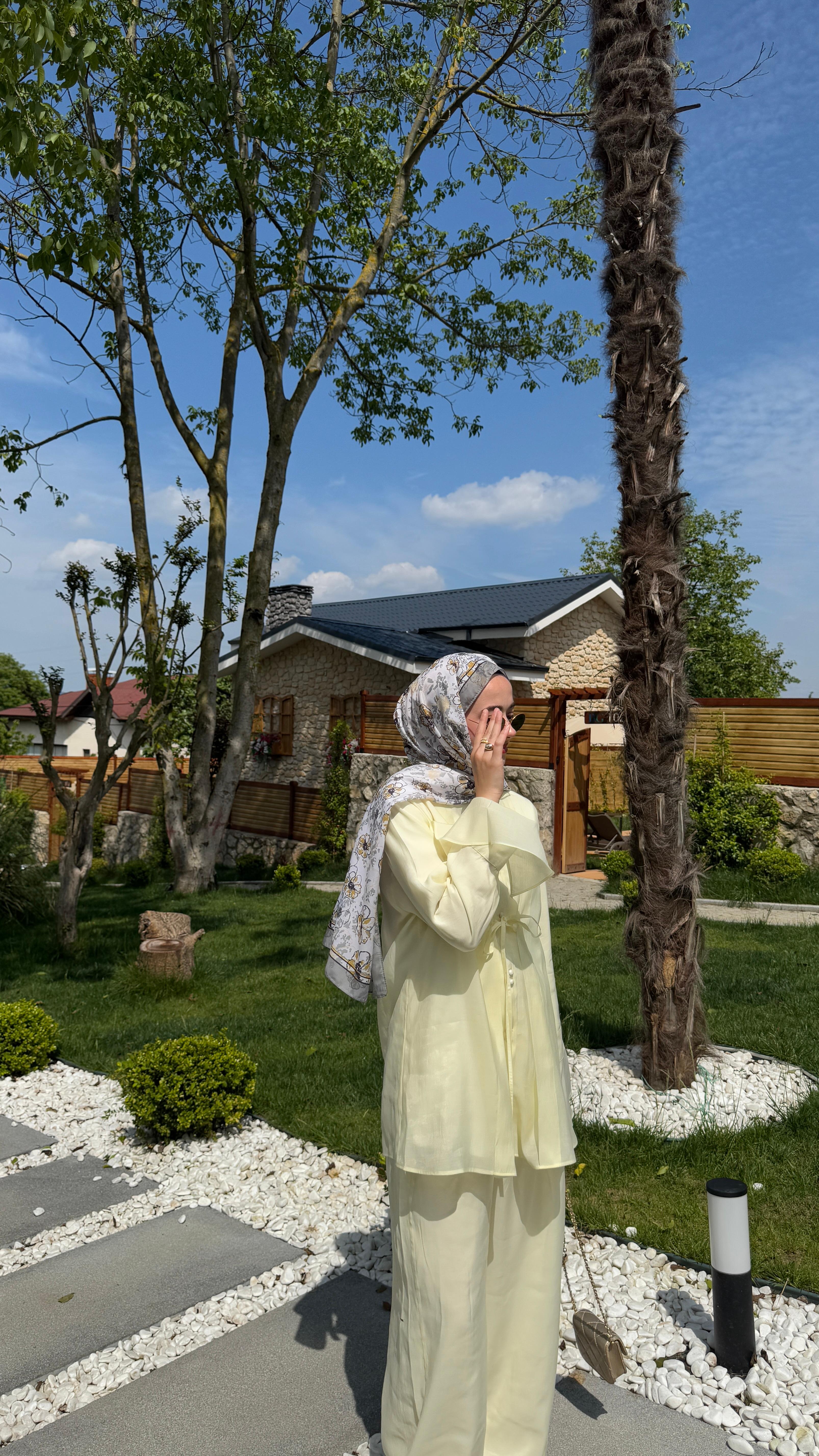 Desenli Şal - GRİ 5005