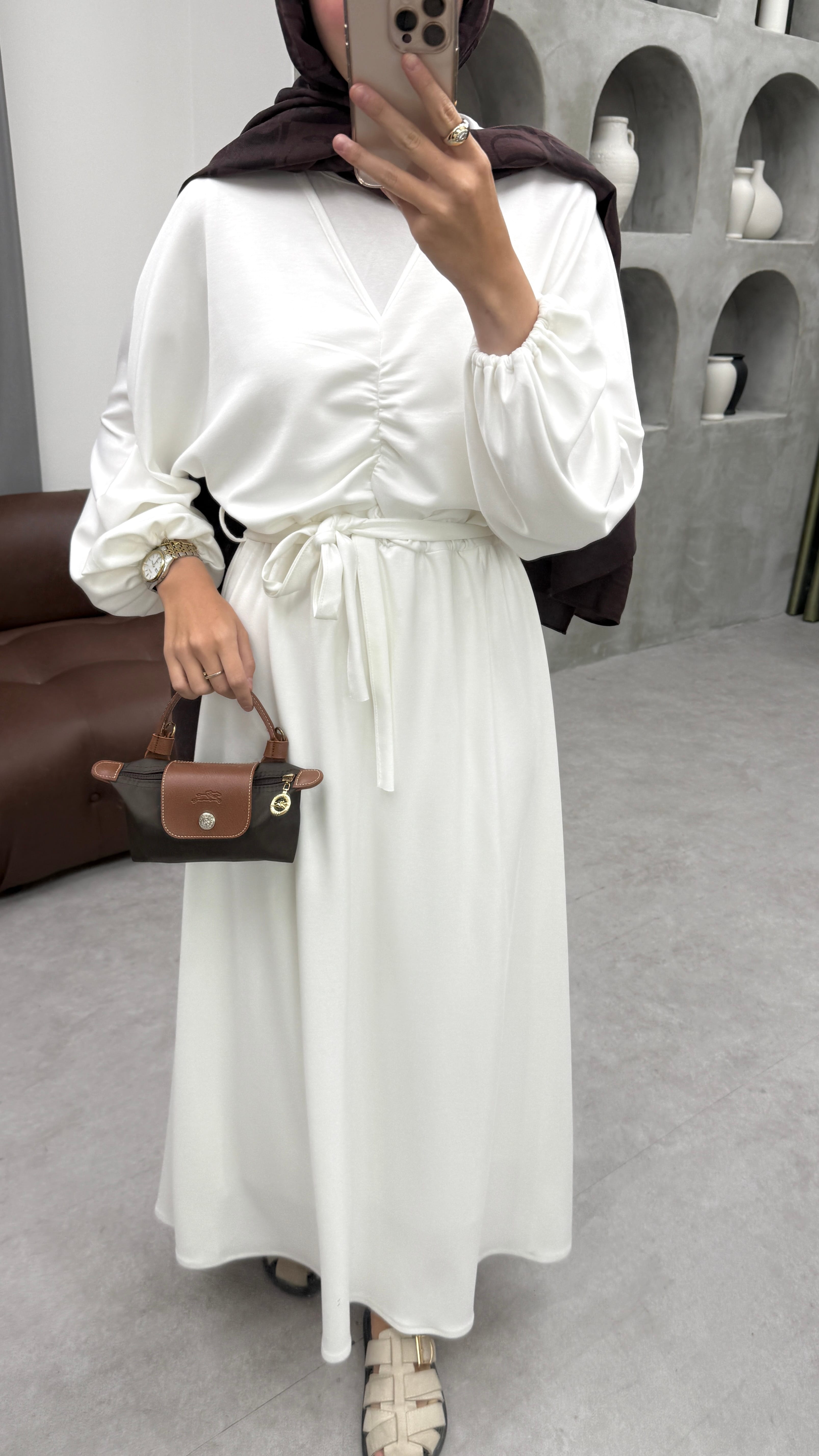 Oysh Oversize Elbise - Beyaz