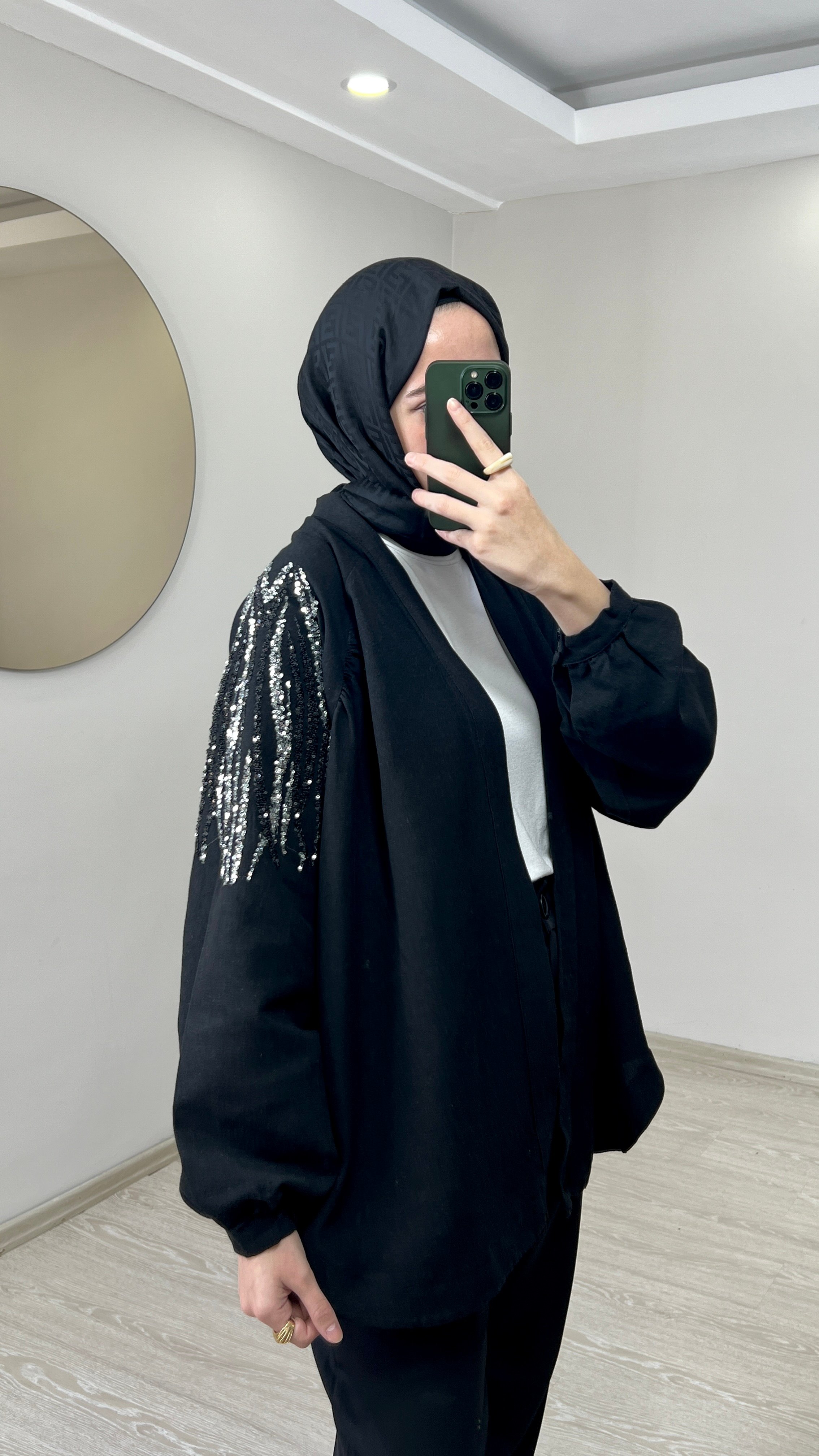 Pullu Keten Kimono