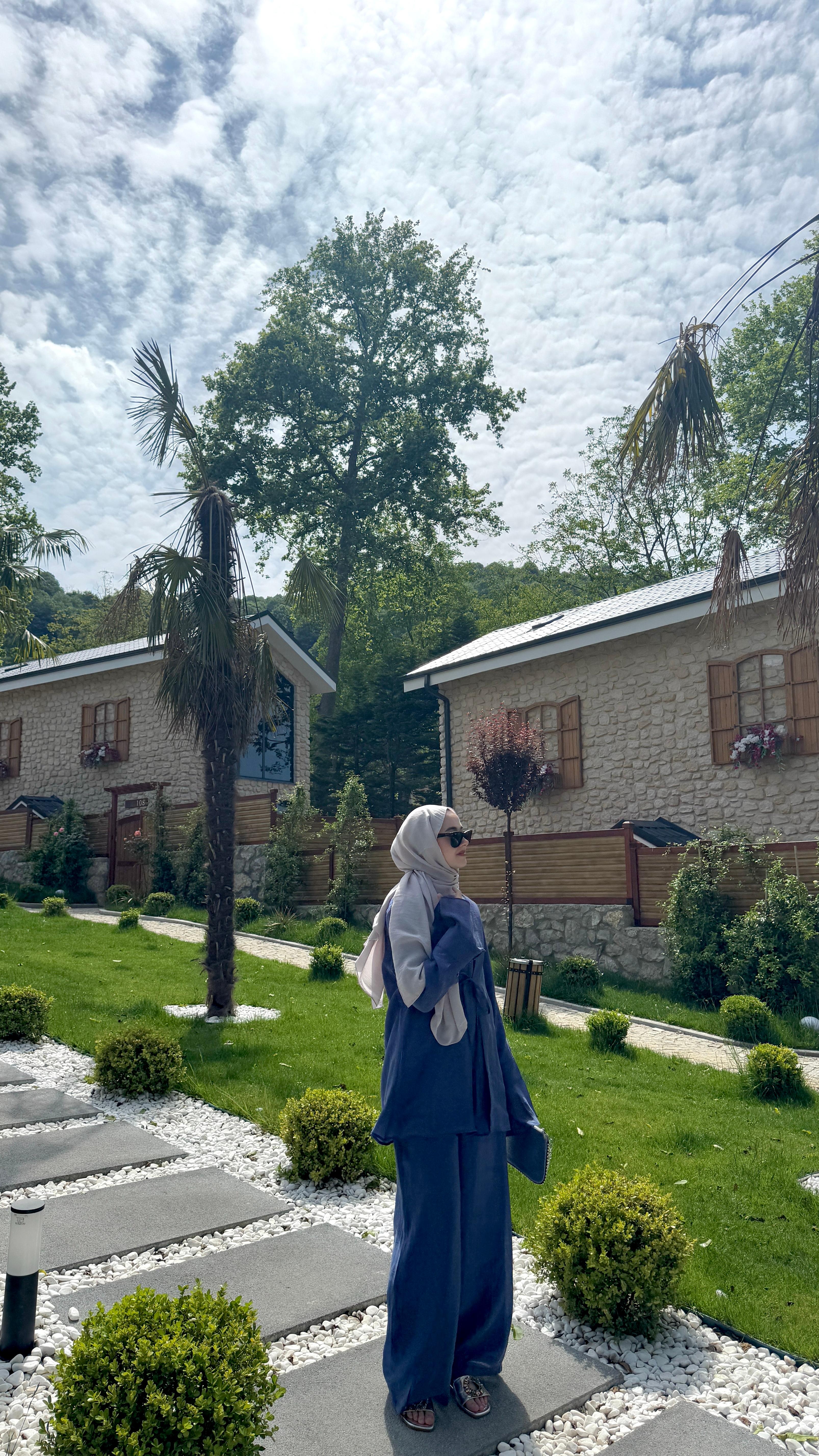 Moli Pamuk Vual Pantolonlu Takım
