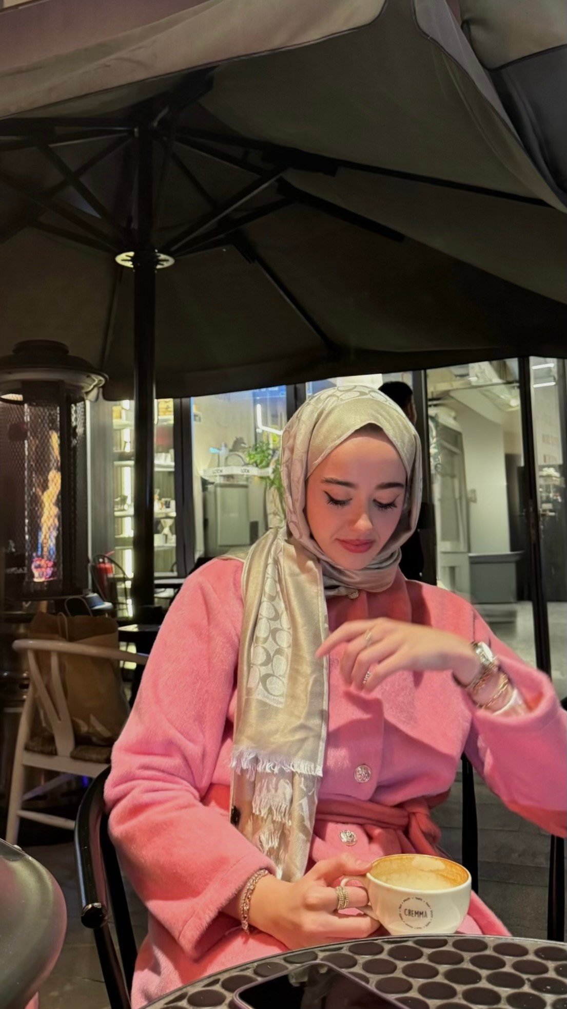 Kemerli Kaban Ceket - Pembe