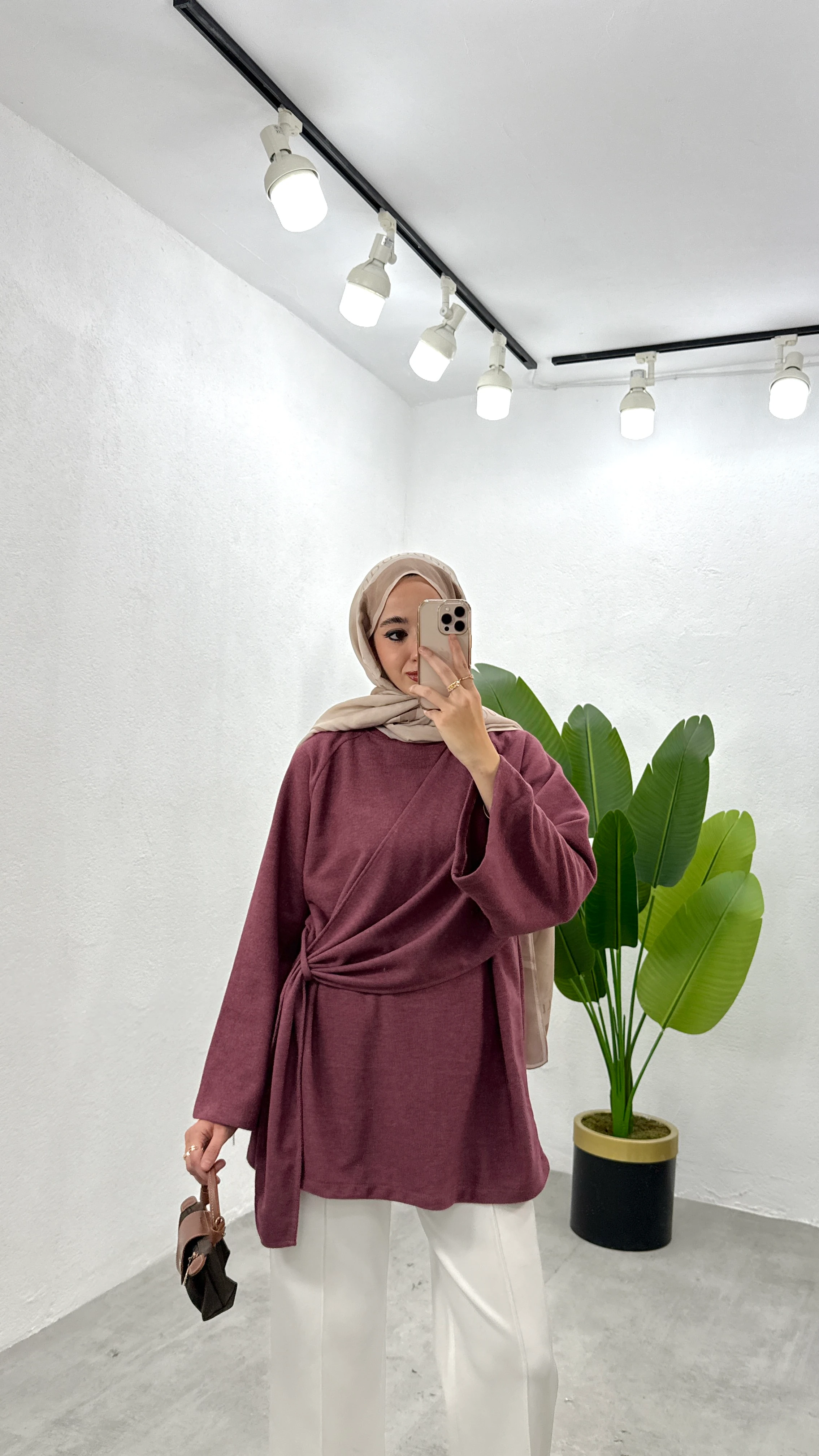 Şallı Tunik - Gül Kurusu