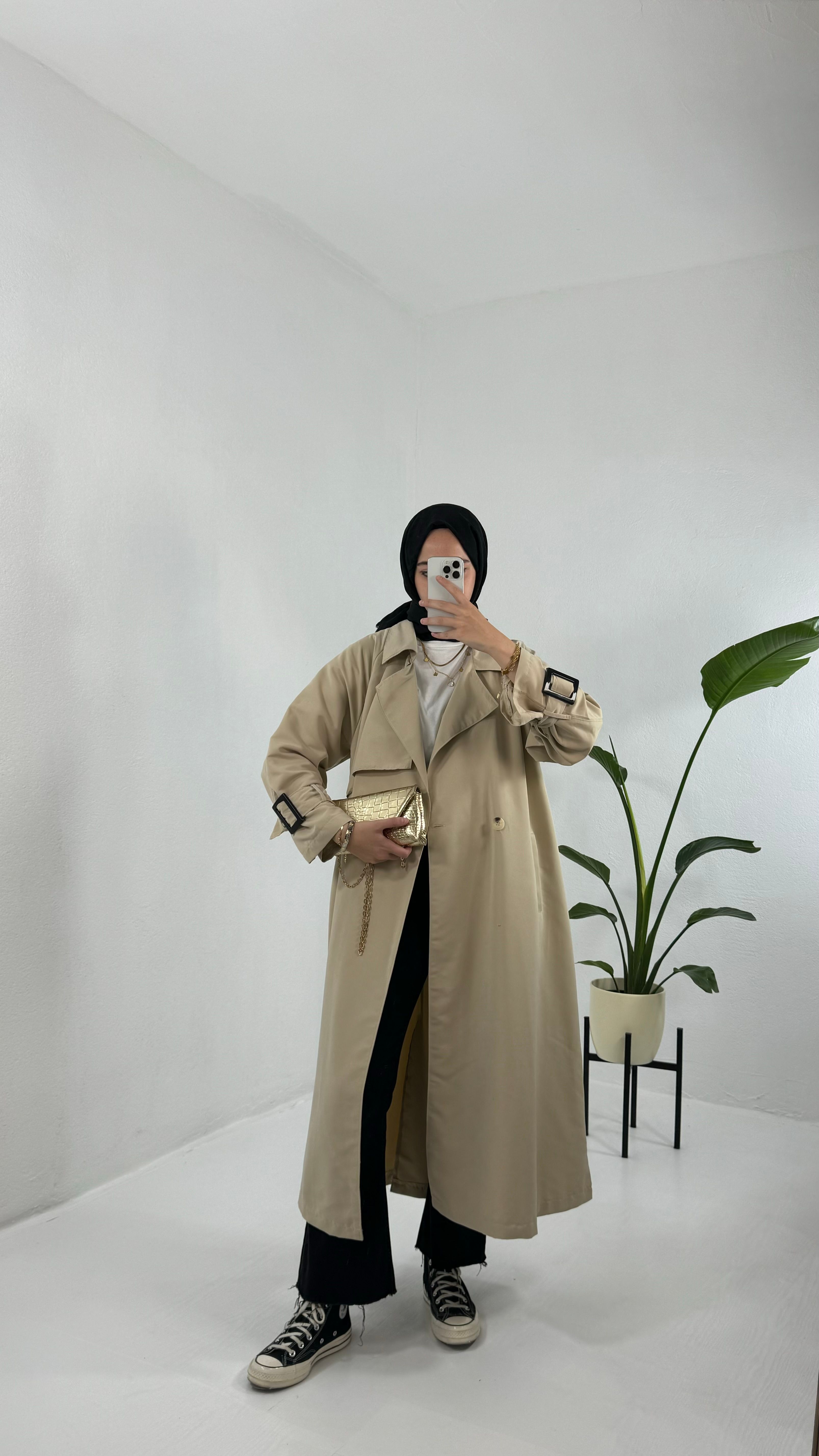 Oversize Trençkot - Bej