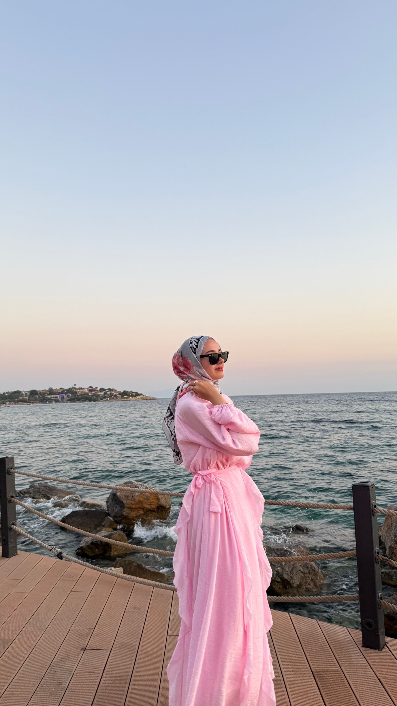 Violet Pelerin Elbise - Pembe
