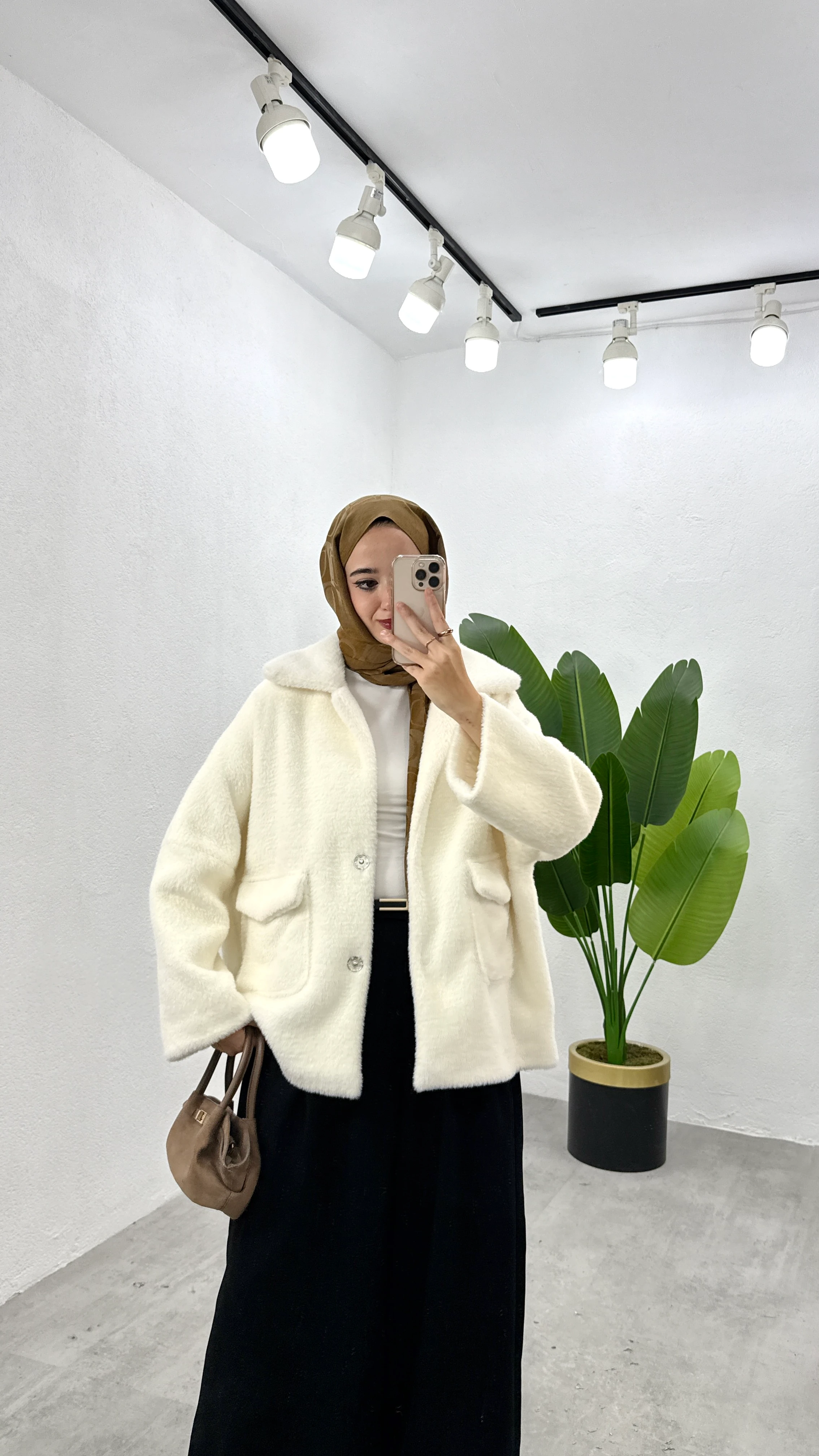 Roma Premium Kürk - Beyaz