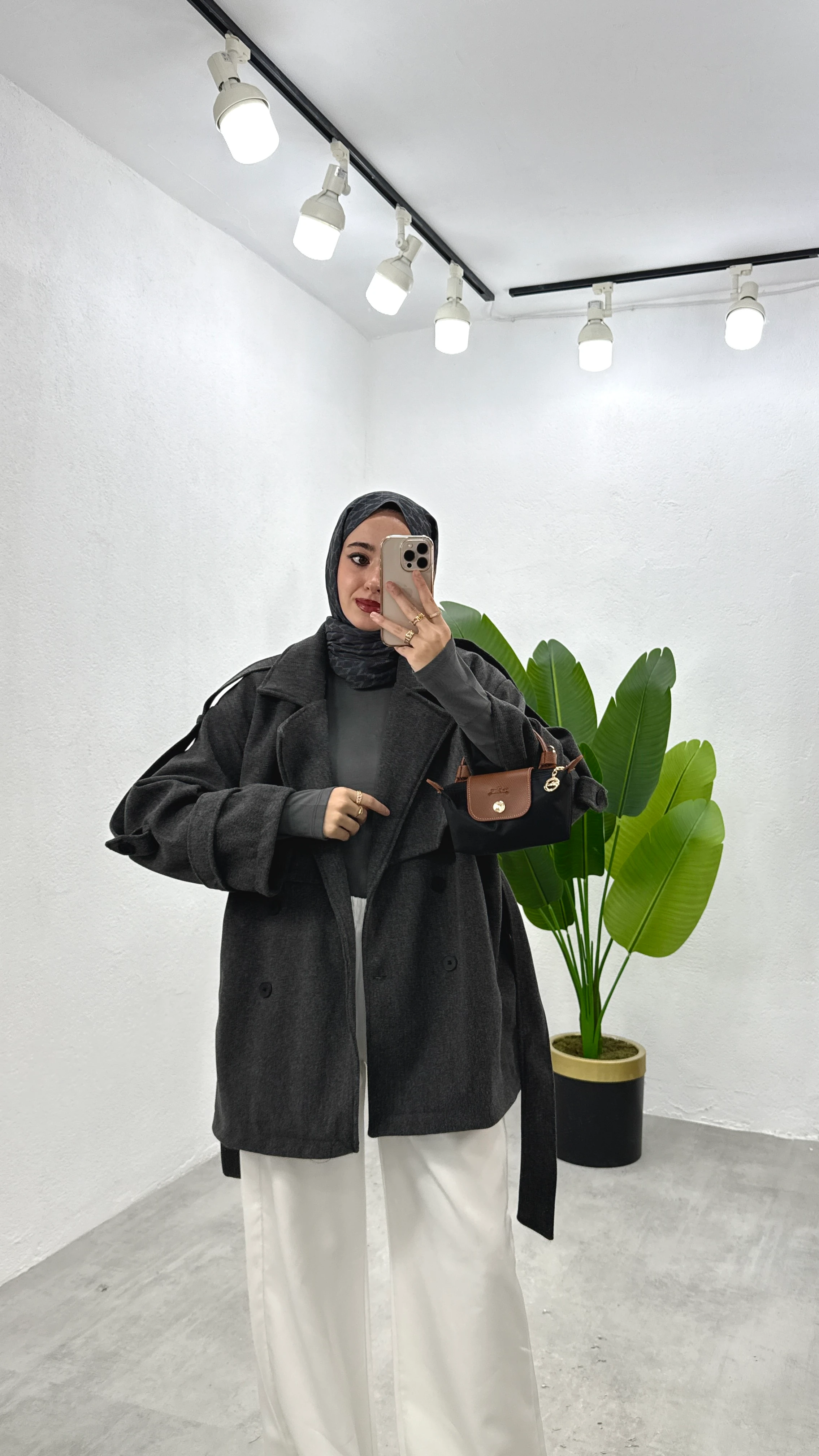 Araboy Kaşe Kaban - Antrasit