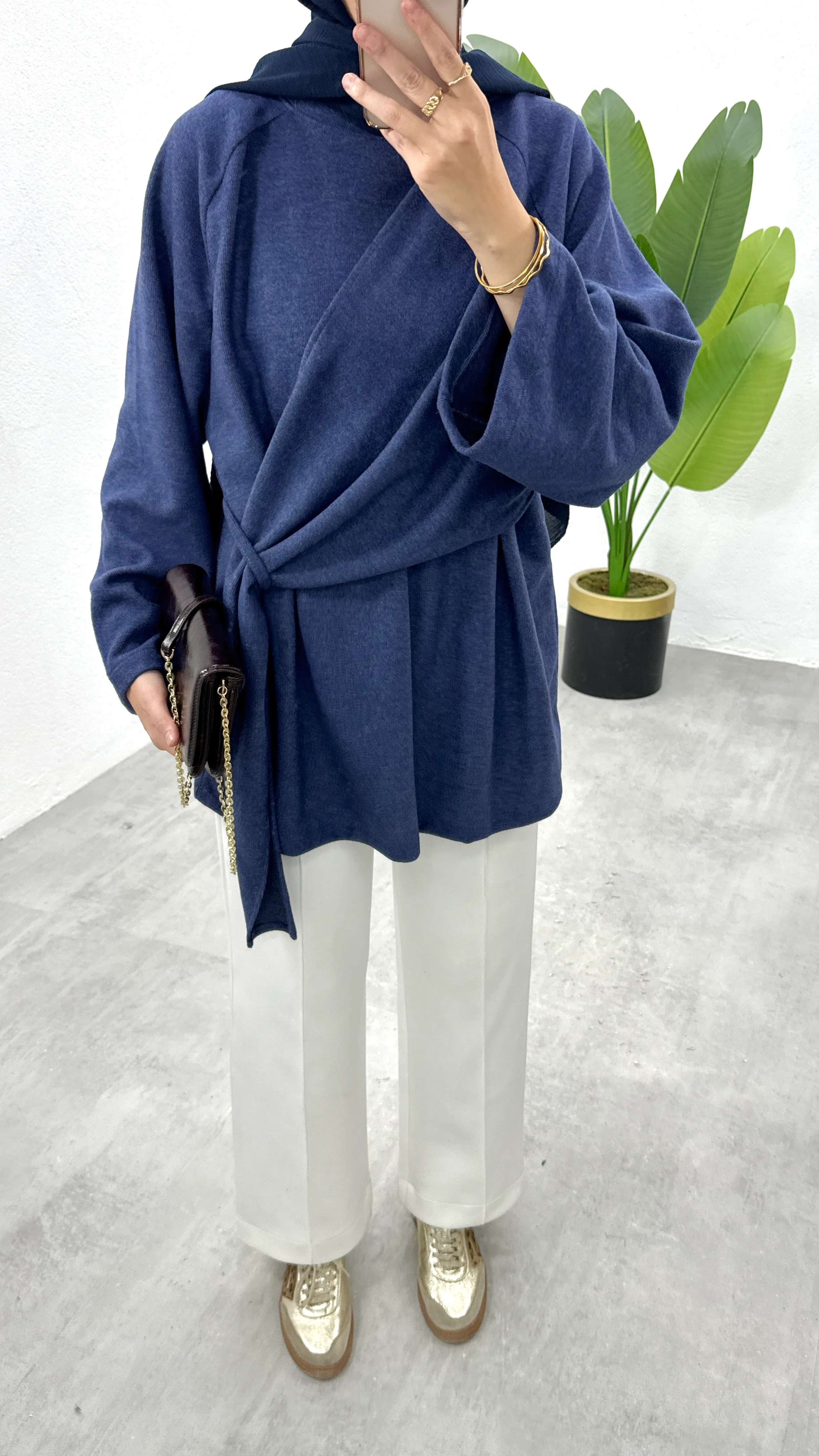 Şallı Tunik - Lacivert