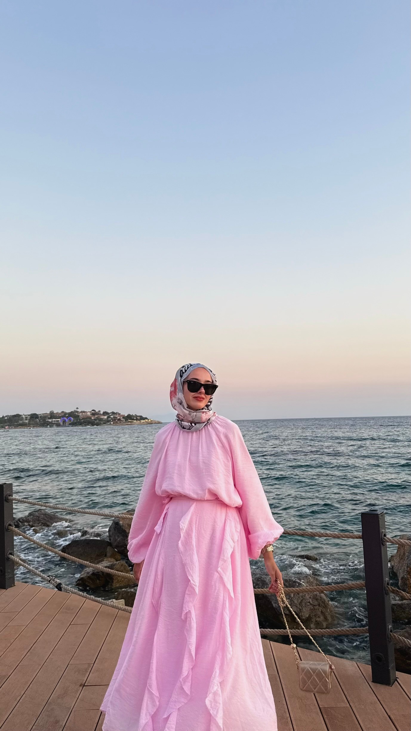 Violet Pelerin Elbise - Pembe