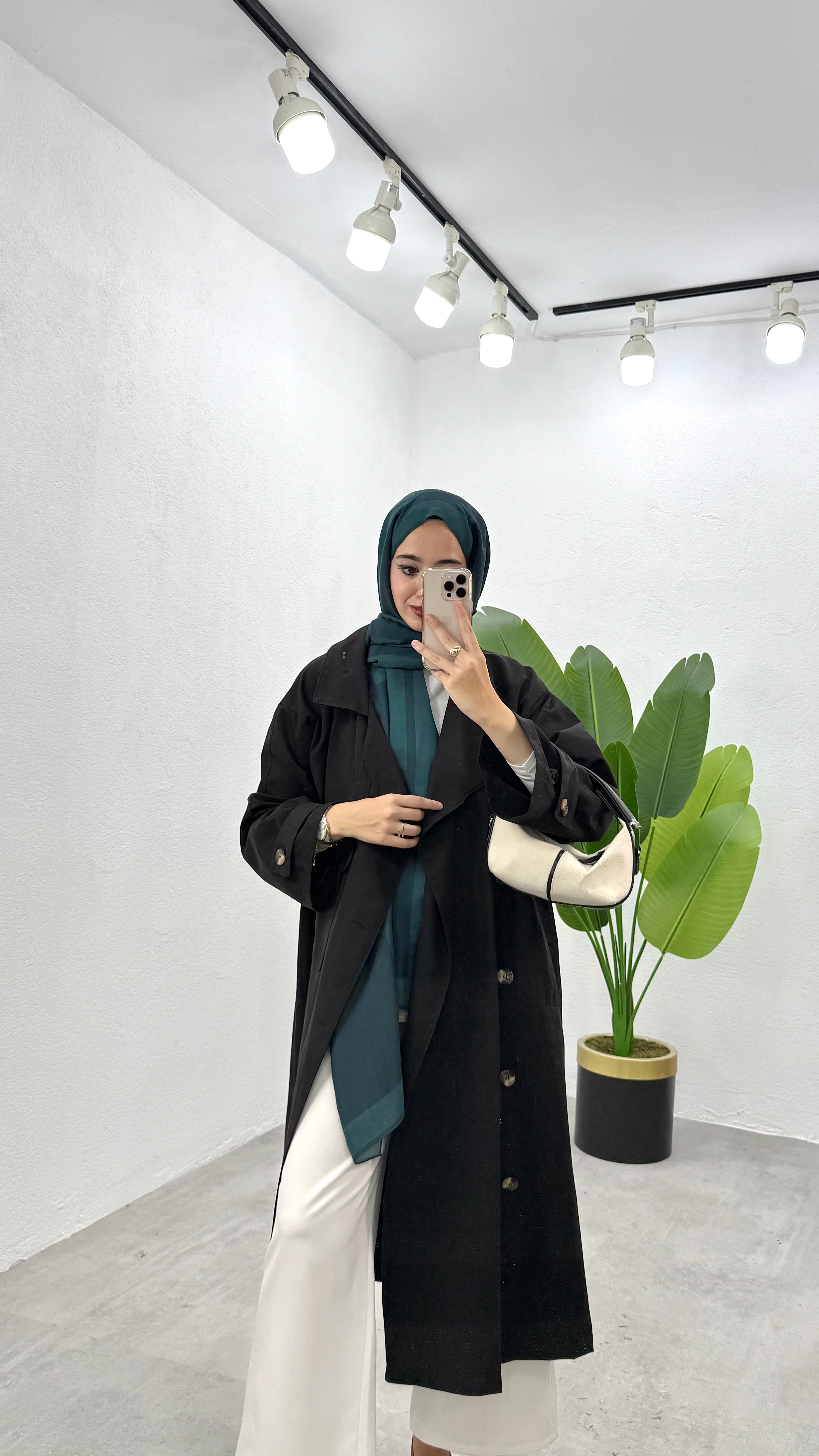 Korea Trençkot - Siyah