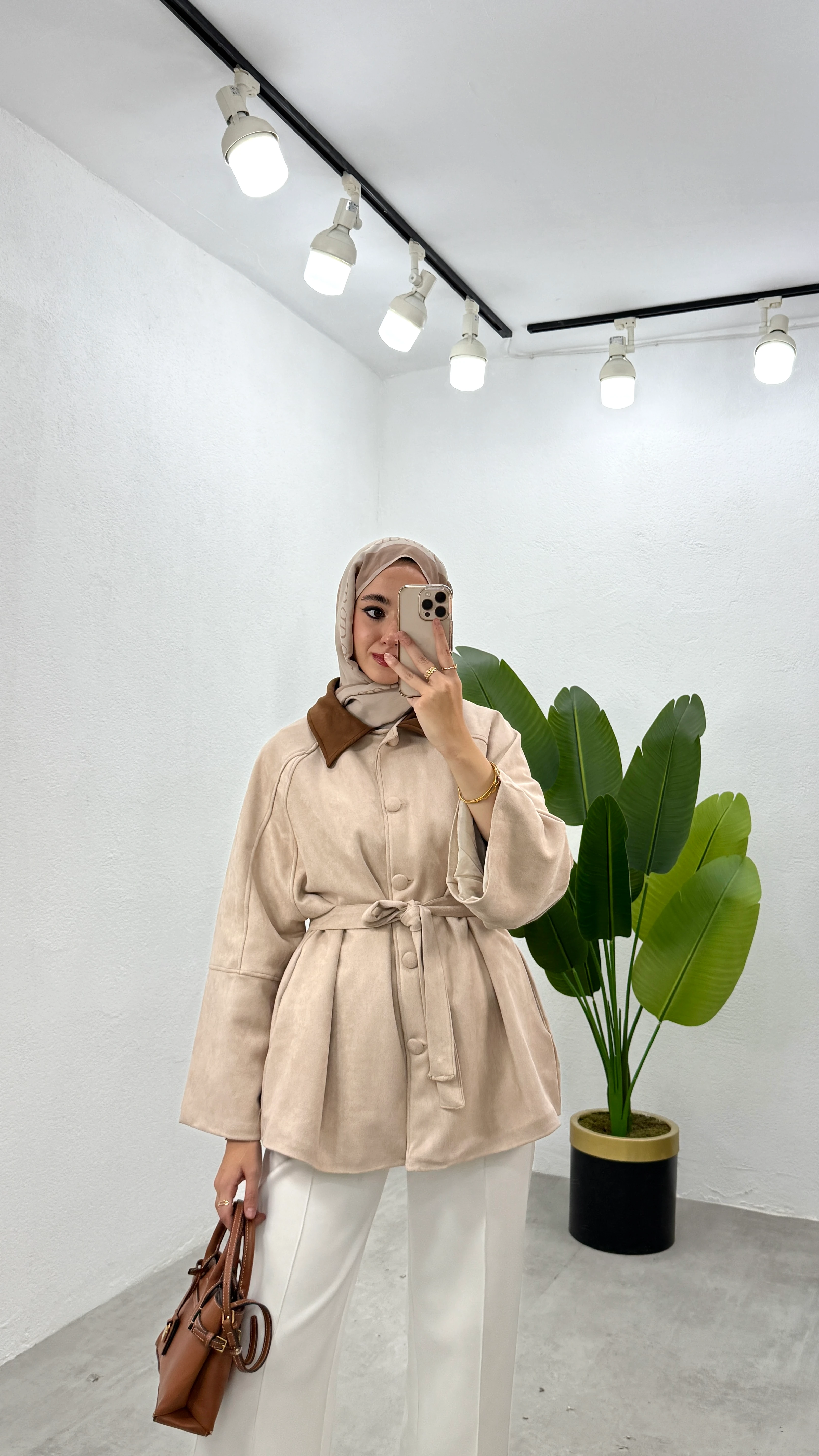 Düğmeli Süet Ceket