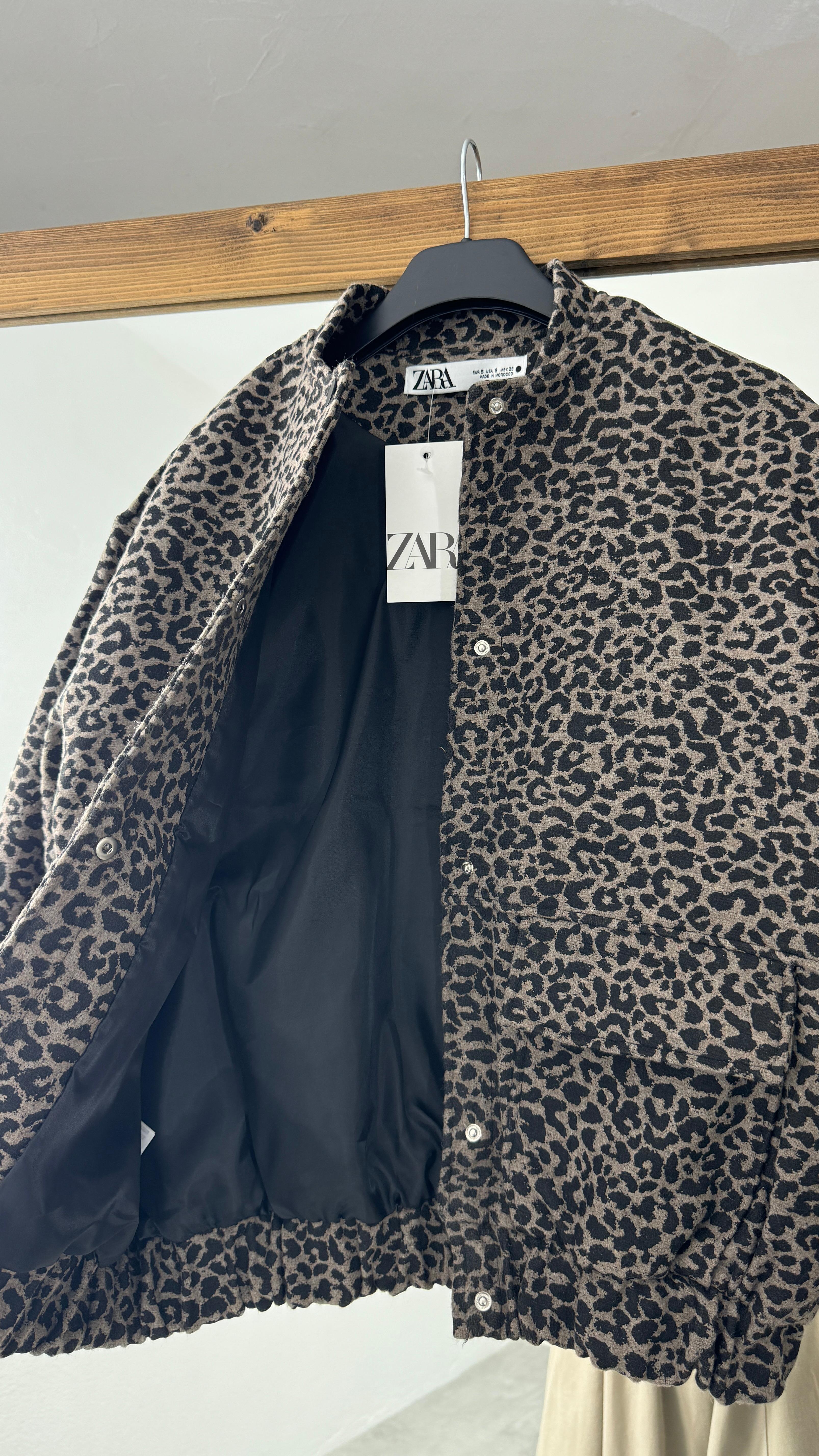Zra Leopar Bomber Ceket