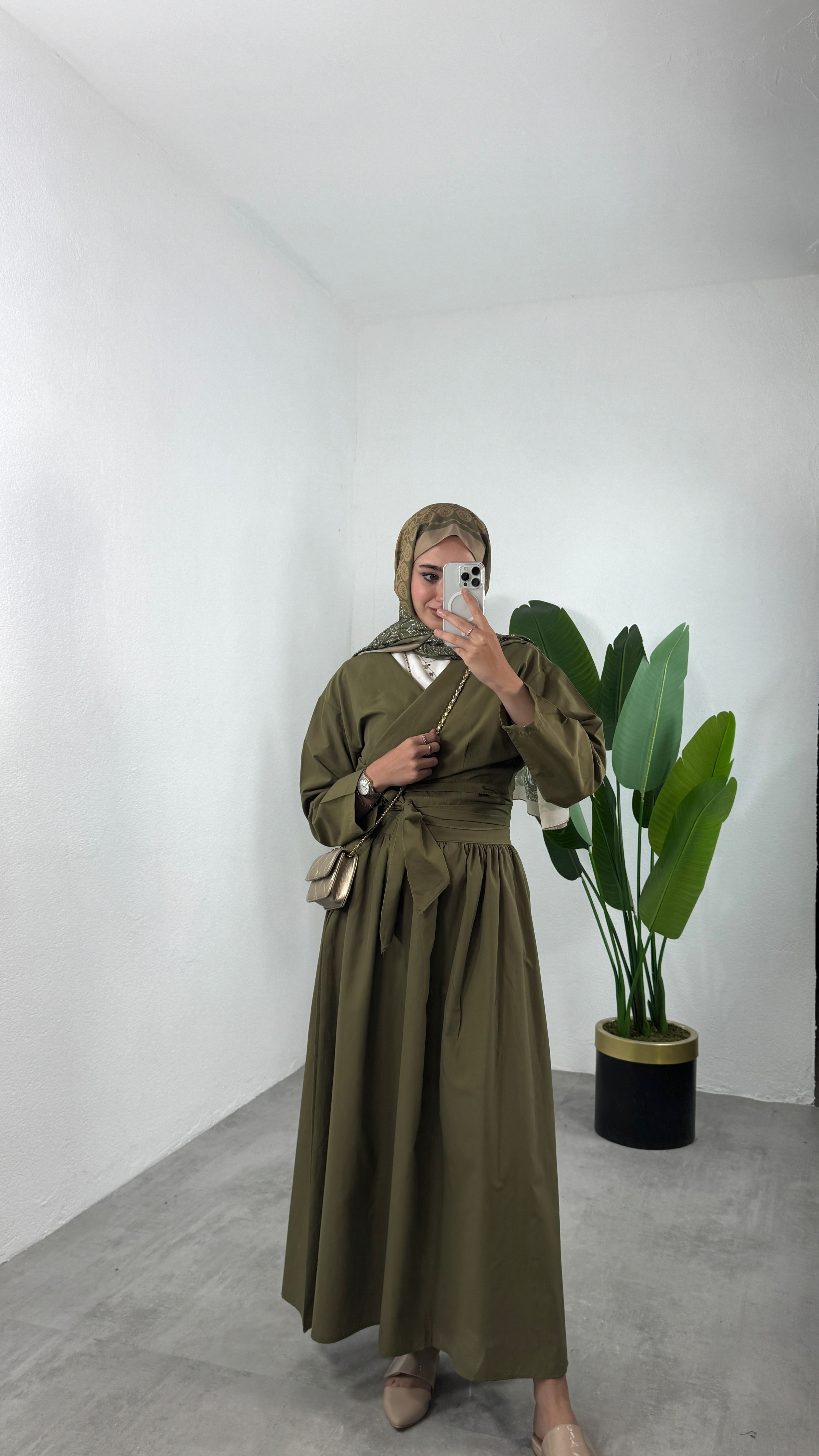 Bağlamalı Kimono Etekli Takım