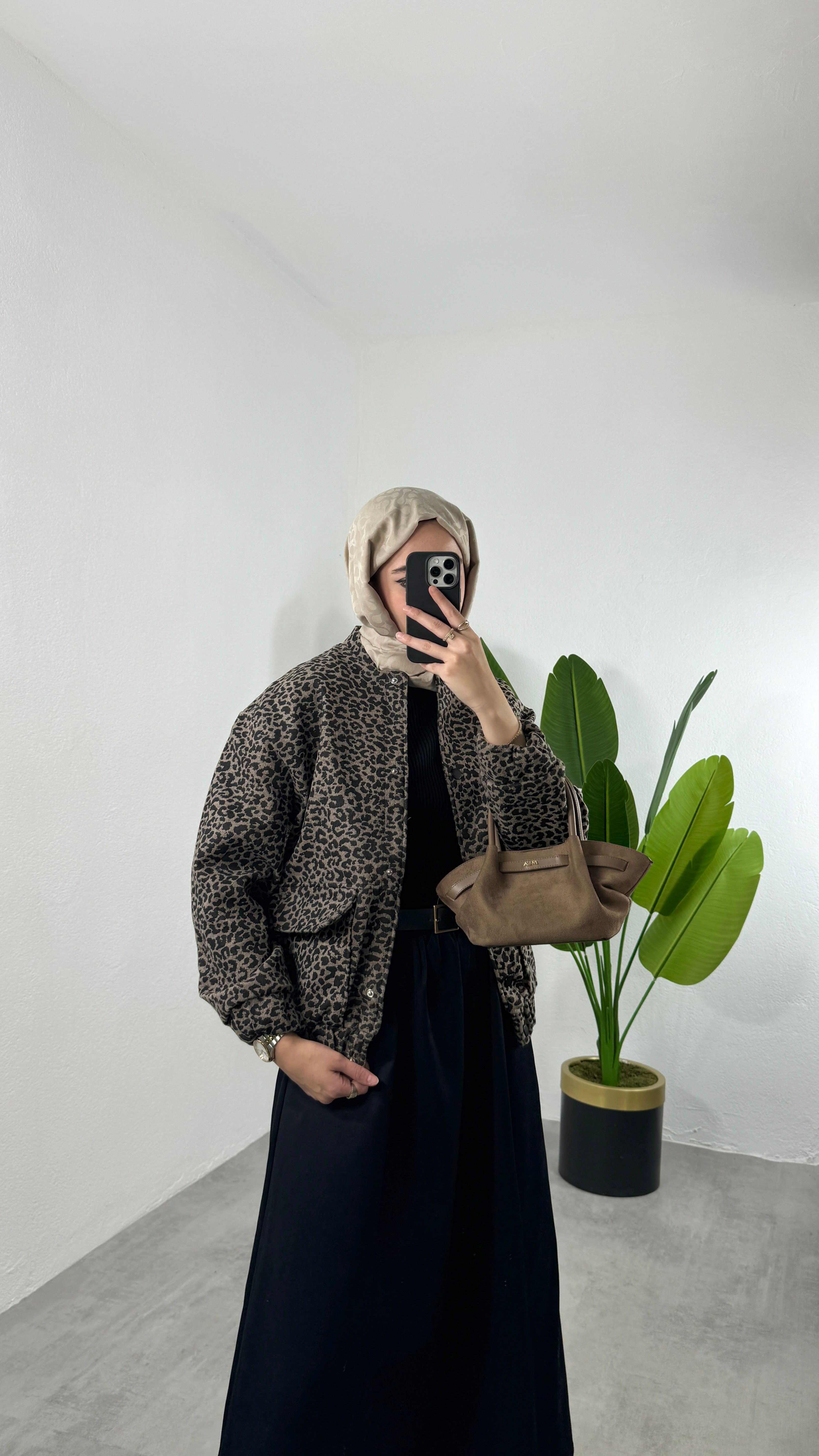 Zra Leopar Bomber Ceket