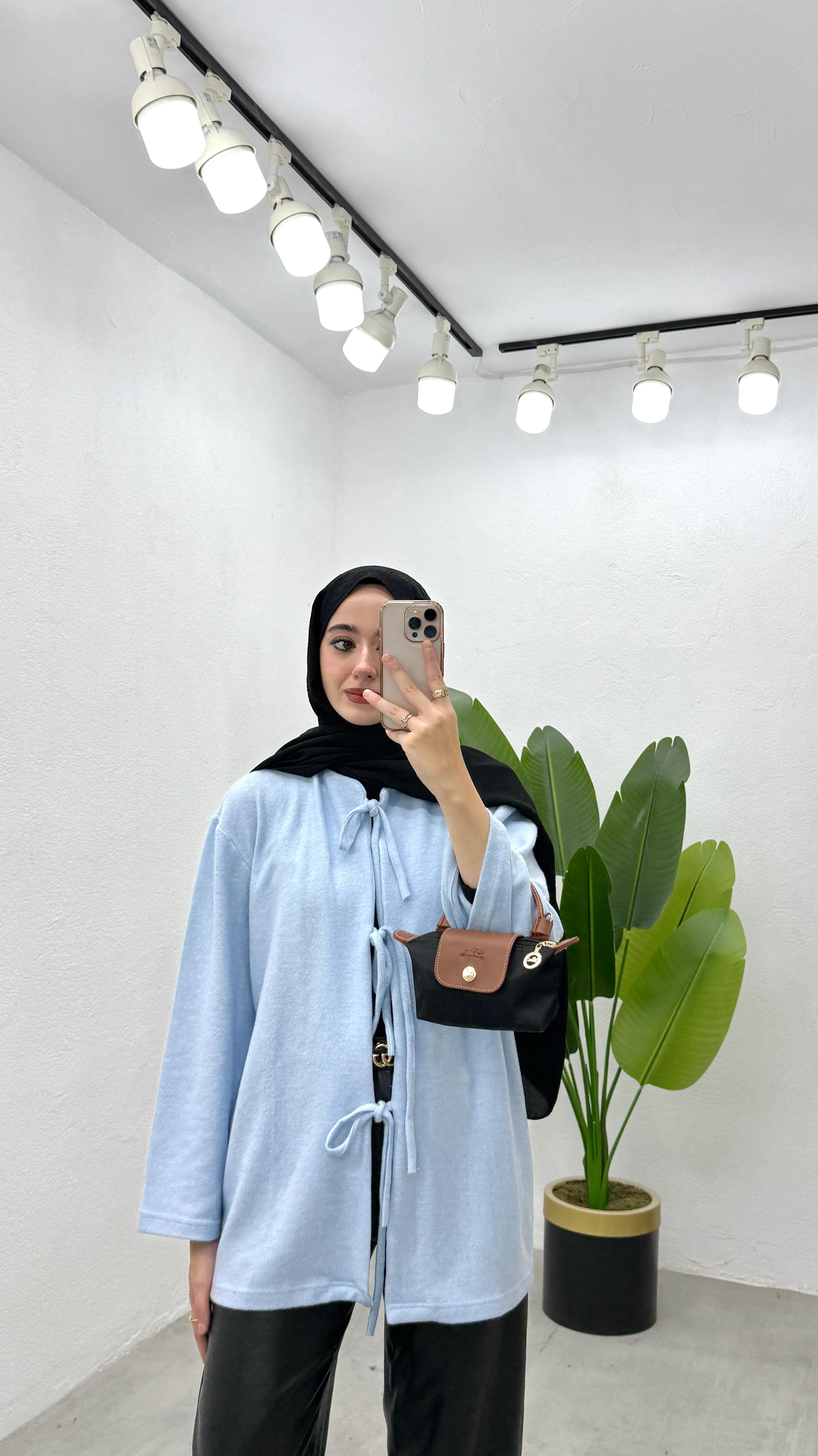 Bağlamalı Yumy Hırka - Mavi