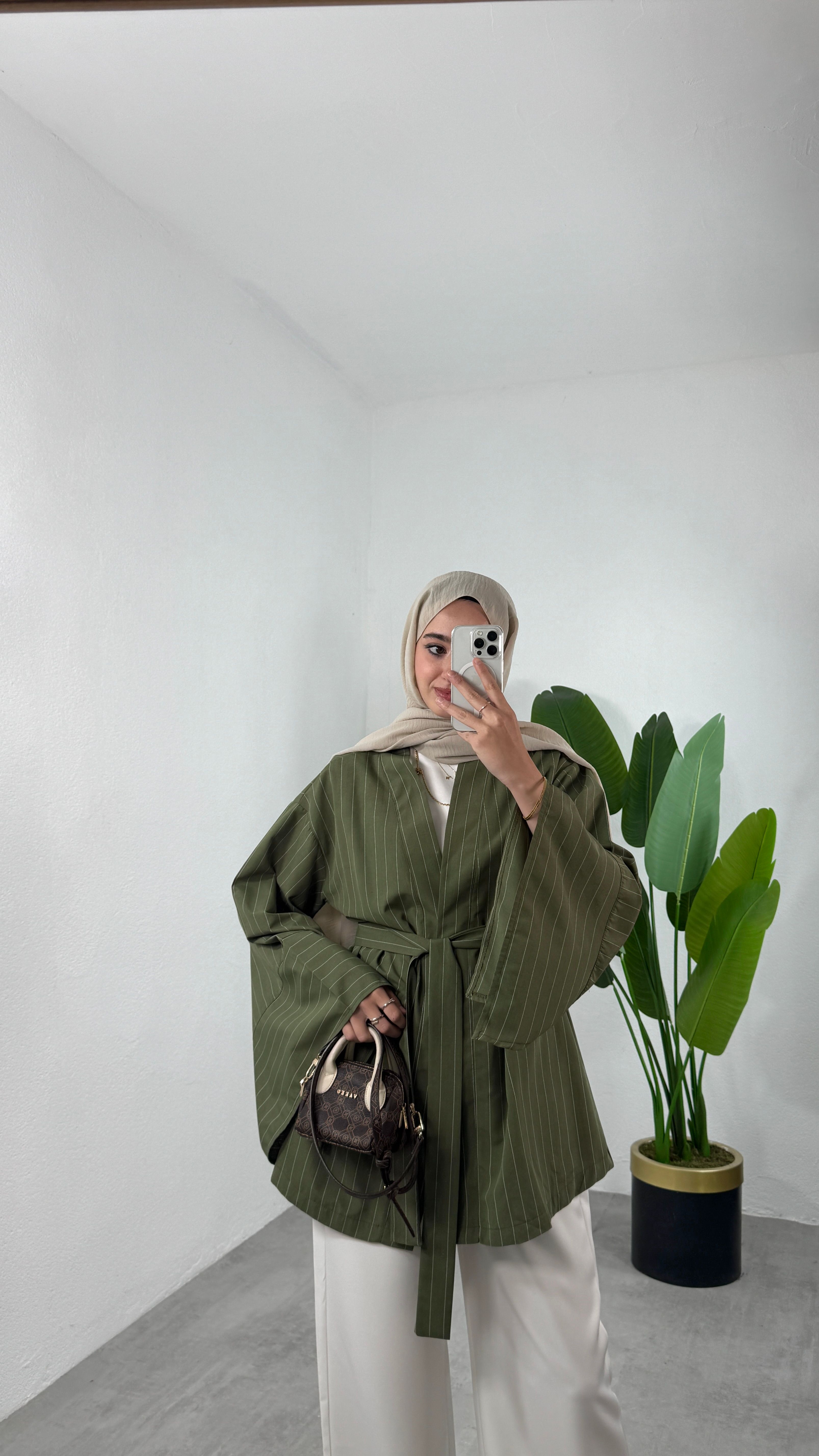 Çizgili Kimono Takım