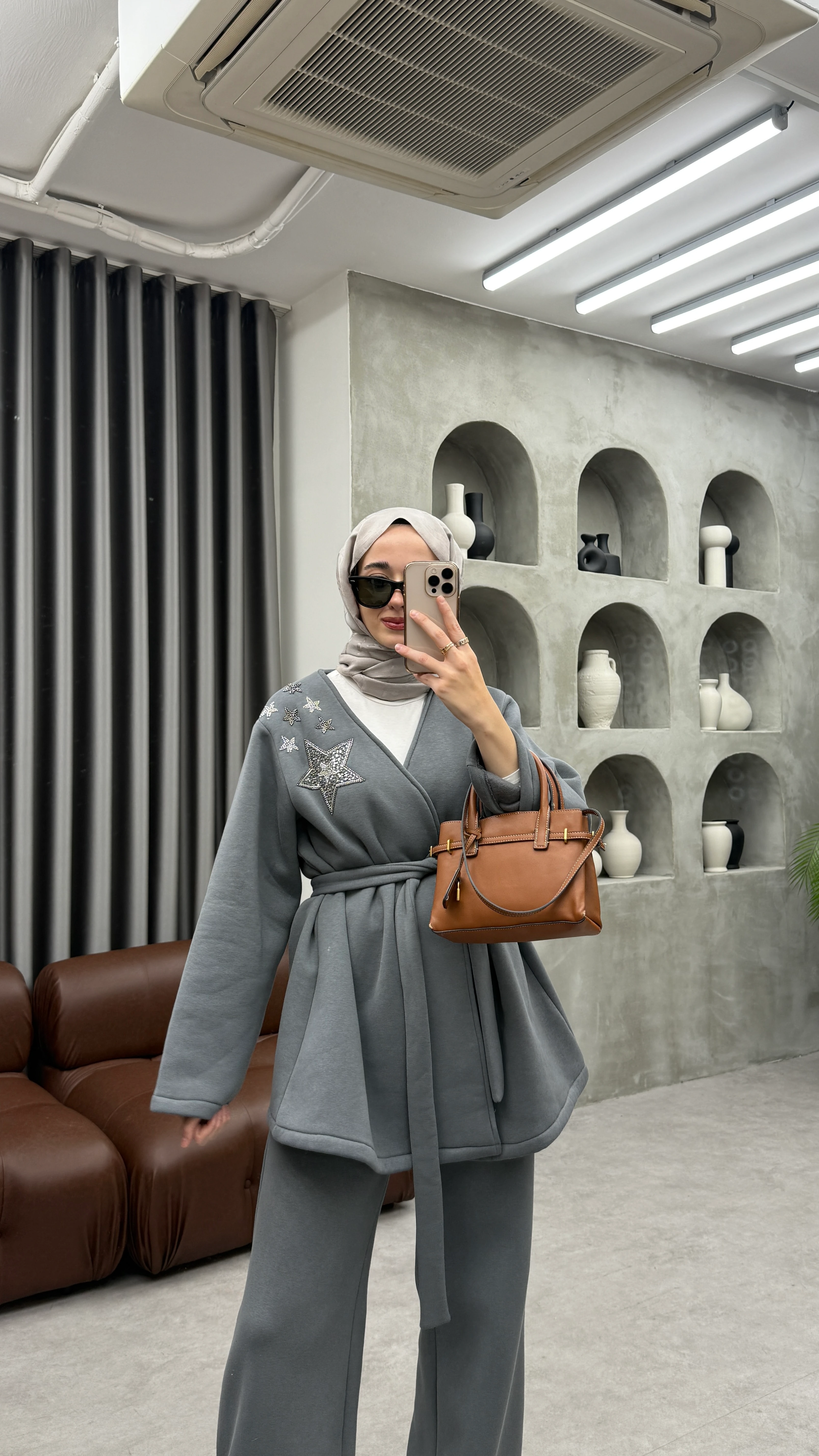 Shine Şardonlu Takım - Gri