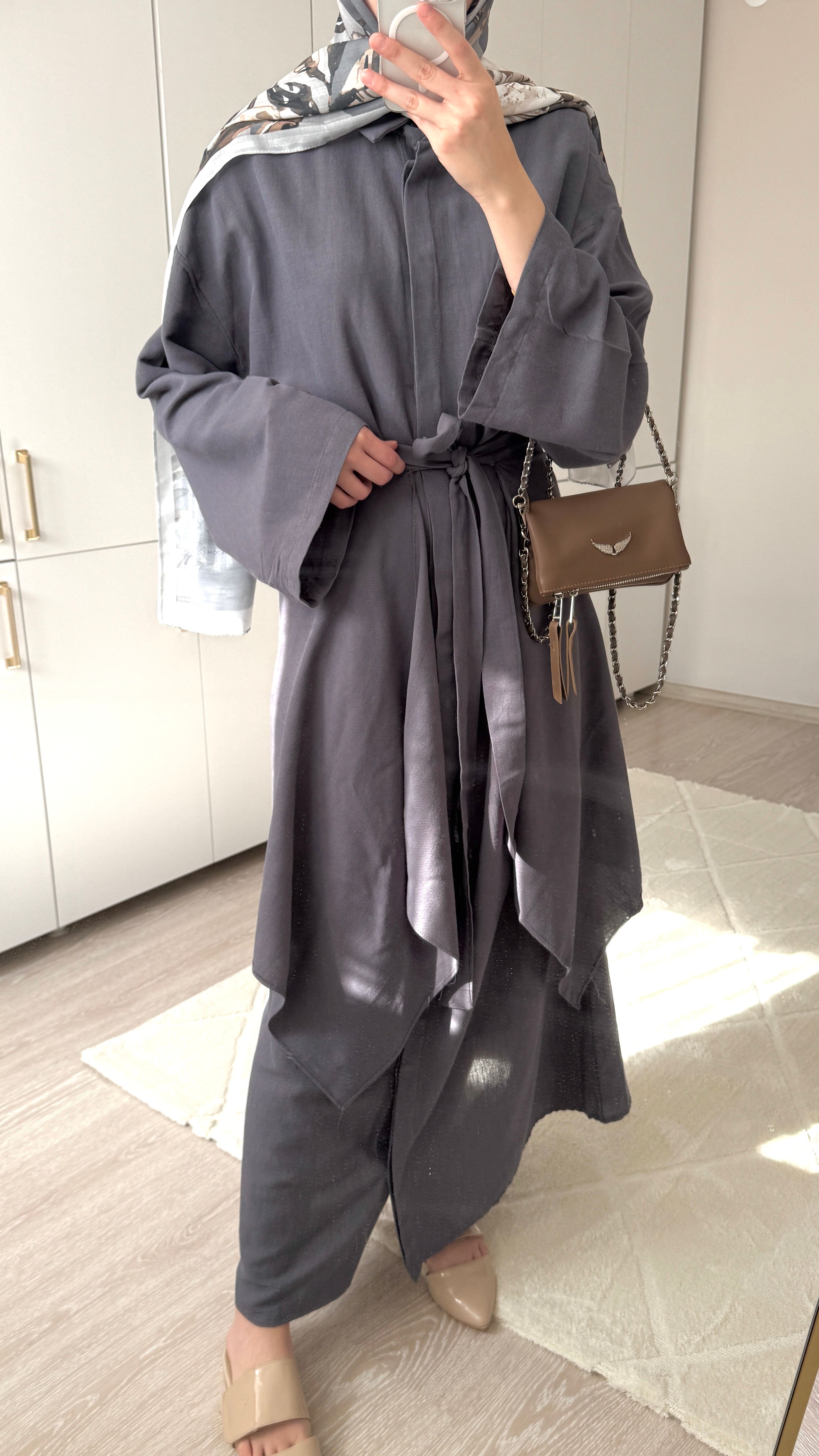 Keten Kimono Elbise